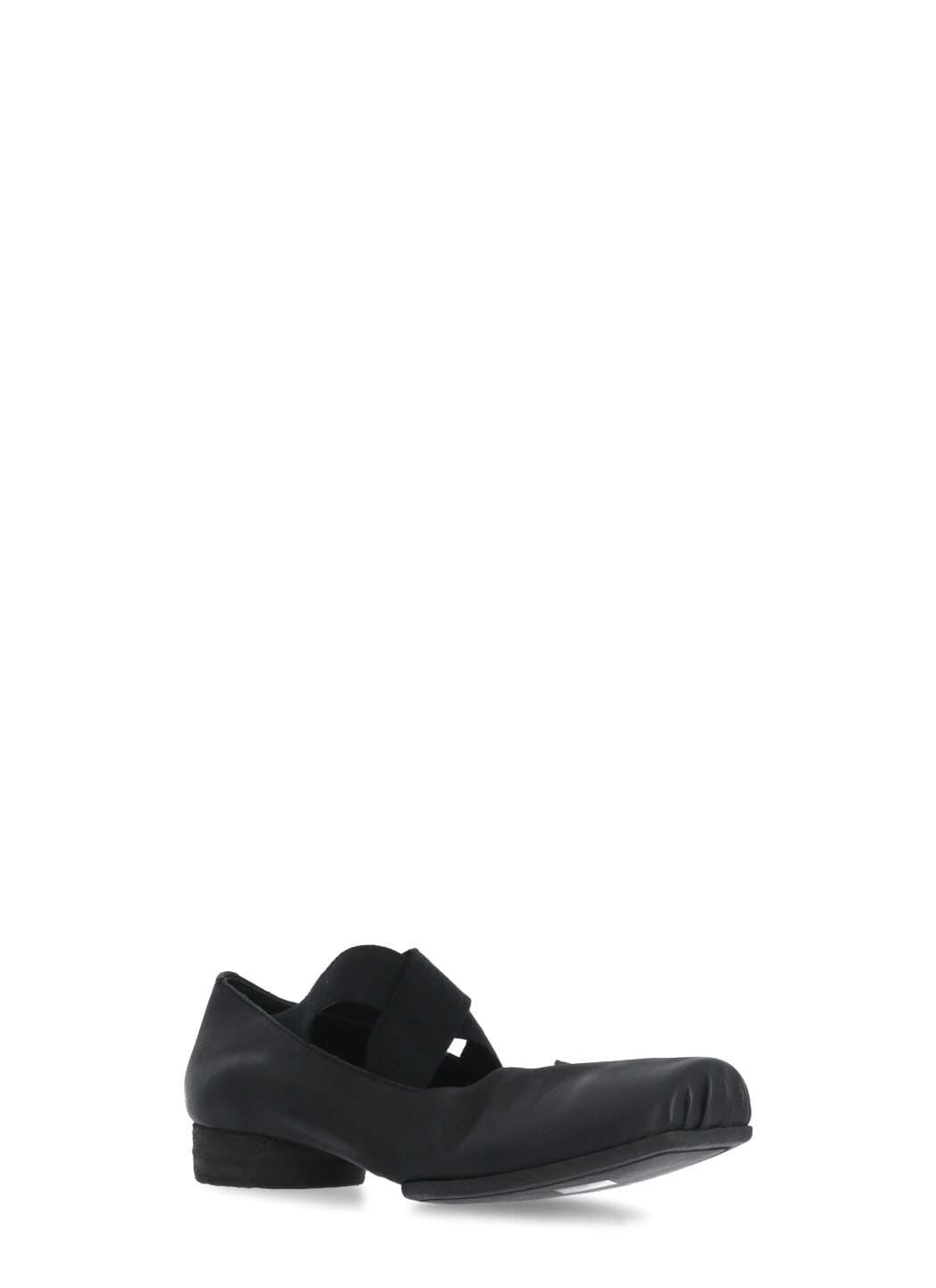 Shop Uma Wang Leather Ballet Shoes In Black