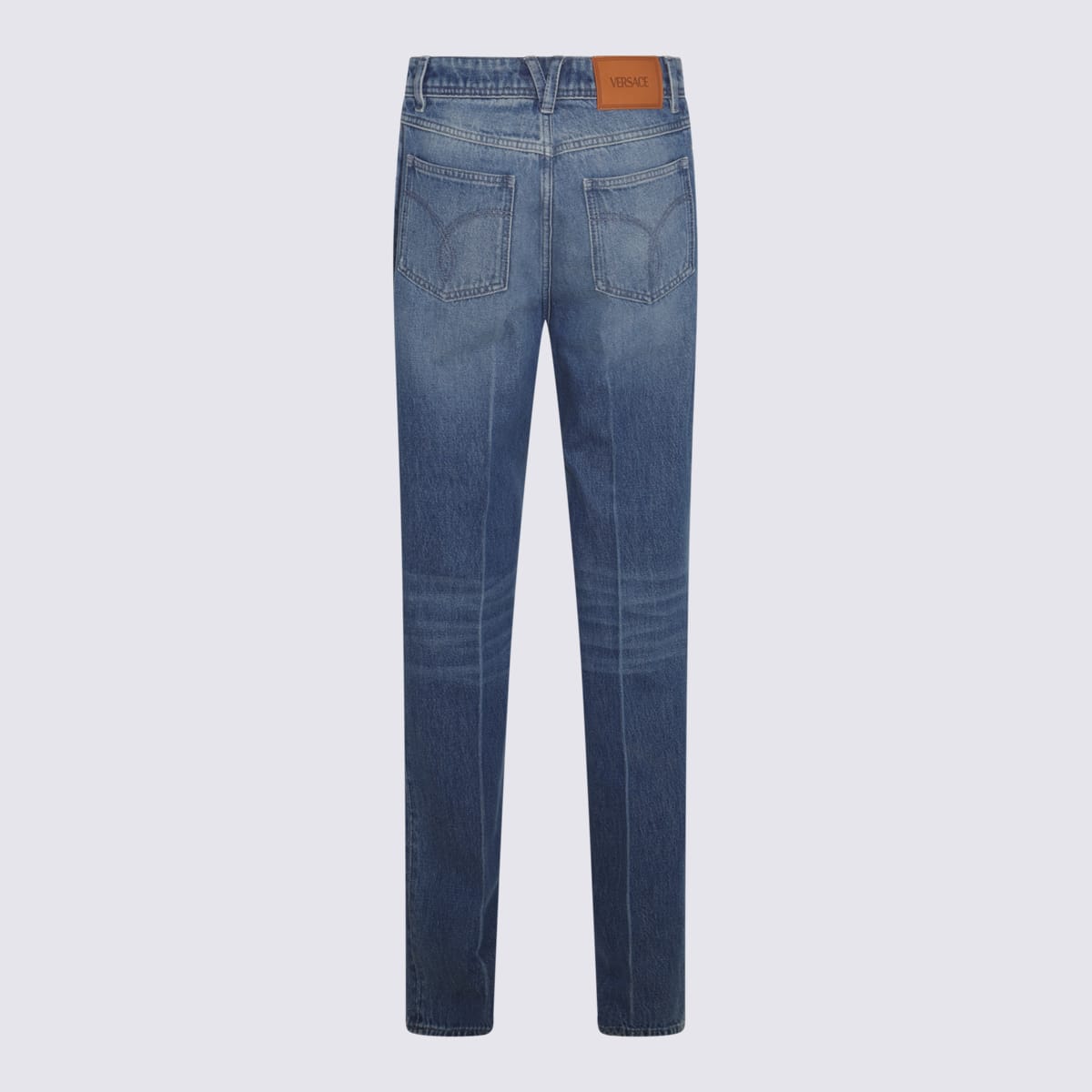 Shop Versace Blue Denim Jeans