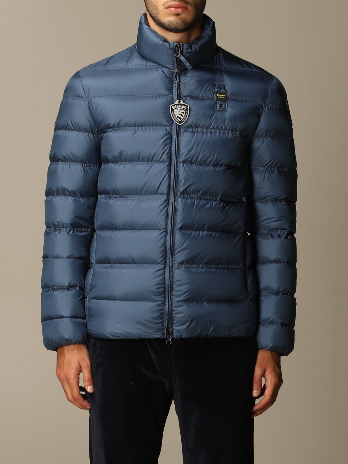 Click to view more detailed imagery on our partner's website Blauer Down Jacket In Light Nylon In Navy