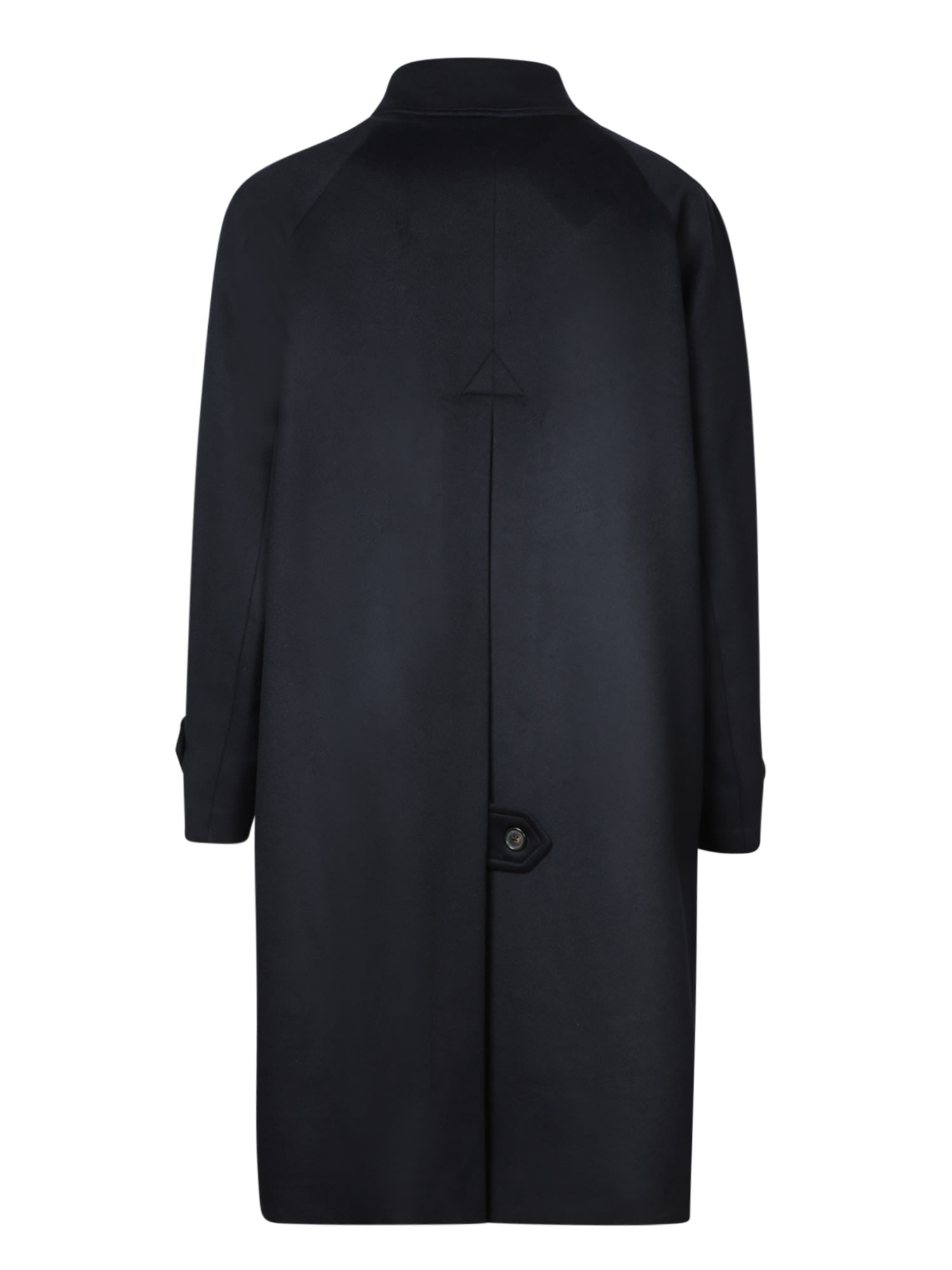 Shop Pt Torino Blue Wool And Cashmere Coat