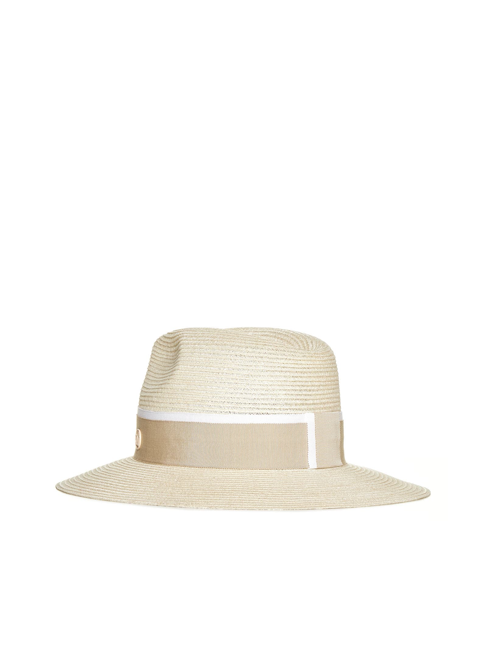 Shop Maison Michel Hat In Natural Beige