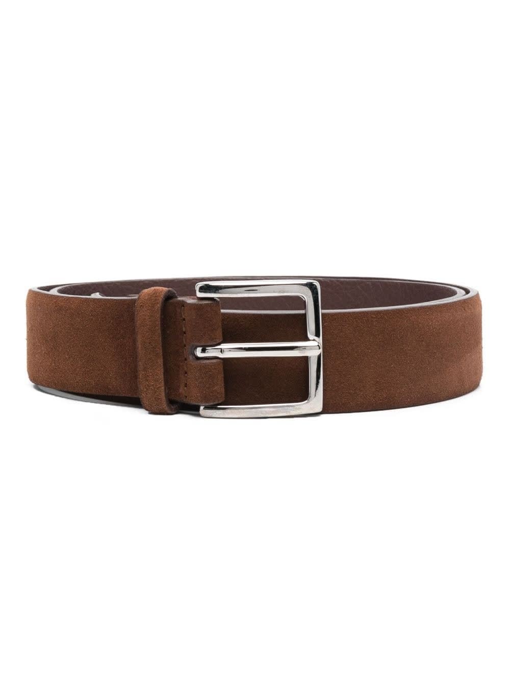 ORCIANI BURNT SUEDE AMALFI BELT 