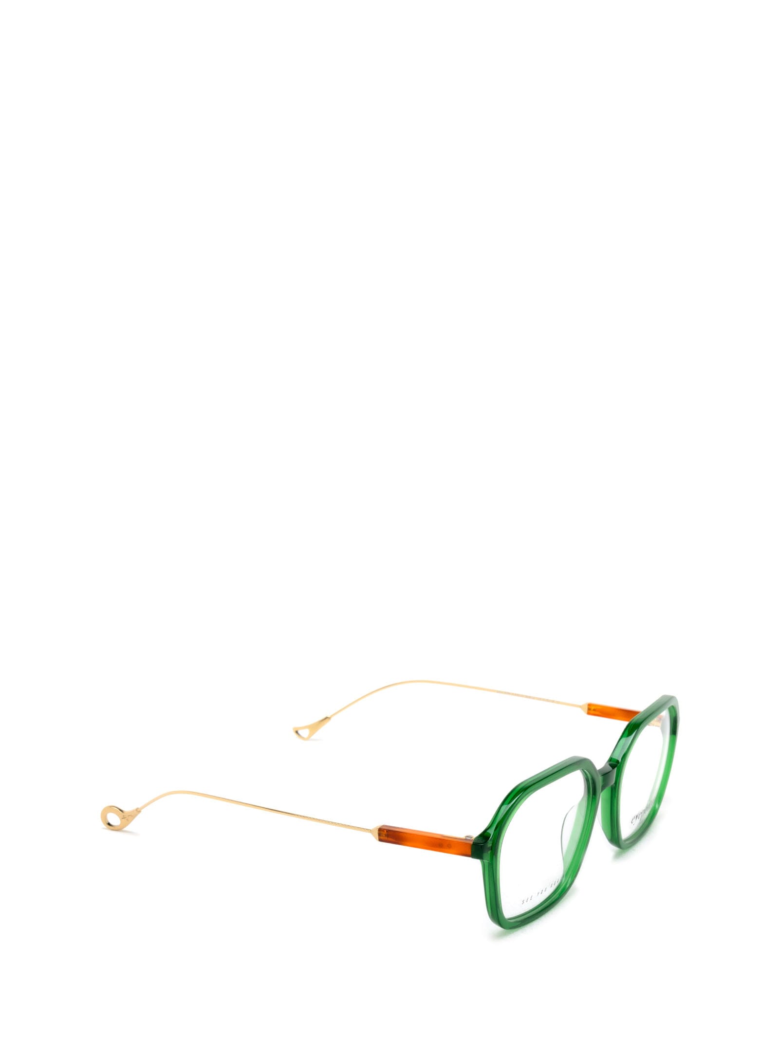 Shop Eyepetizer Aida Opt Transparent Green Glasses