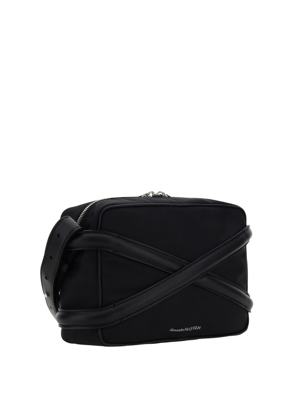 Shop Alexander Mcqueen Camera Bag In Black