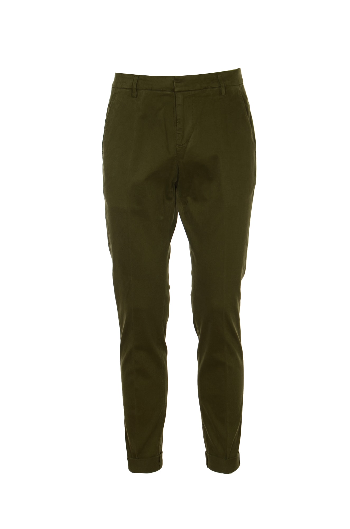 Dondup Concealed Fitted Trousers In Green