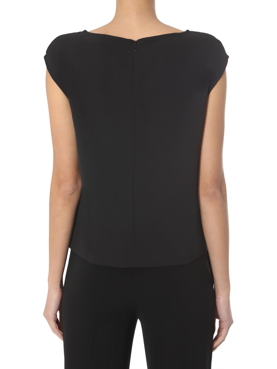 Shop Boutique Moschino Sleeveless Top In Black