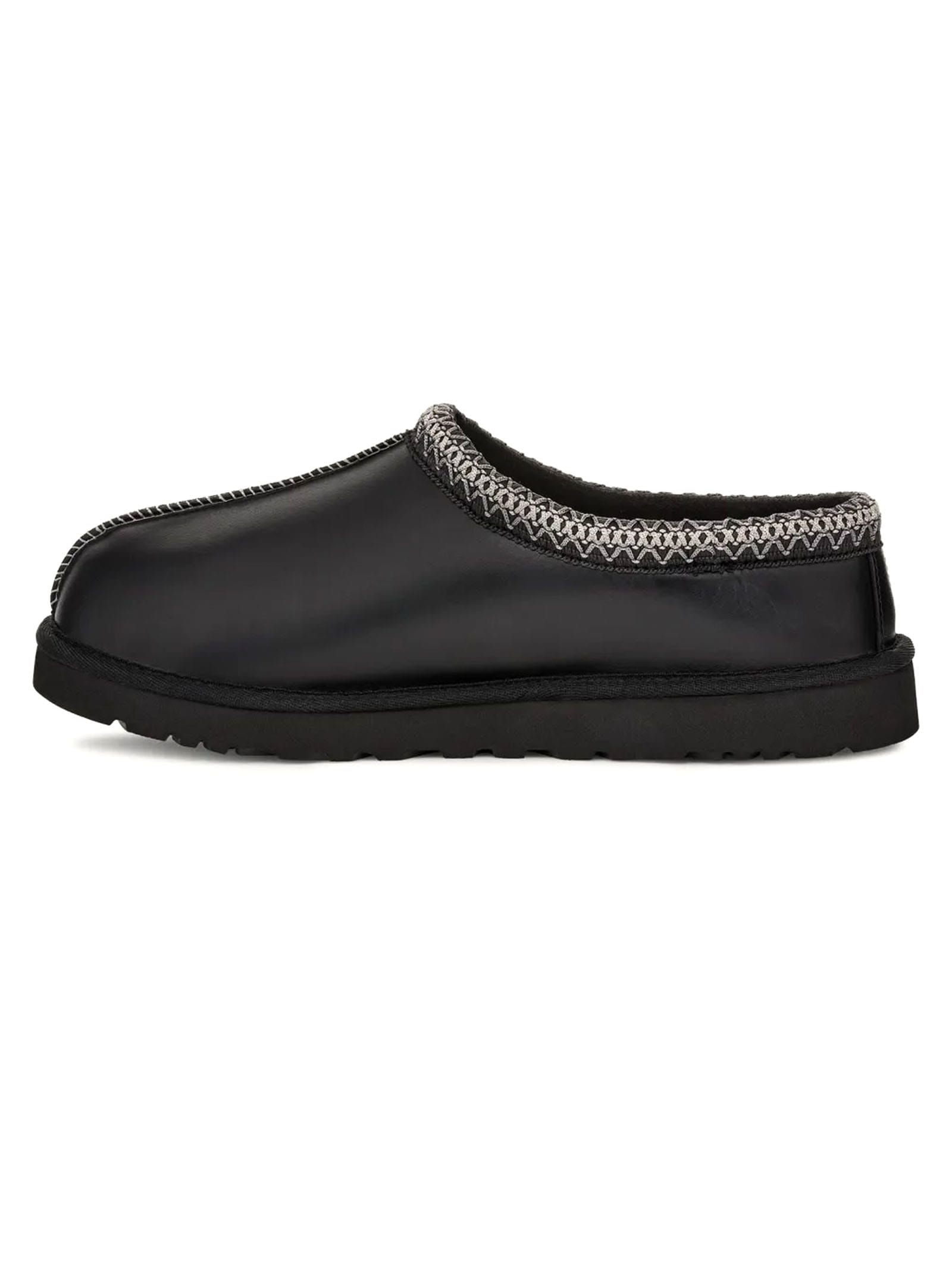 Ugg Black Tasman Leather Regenerate Mules In Black