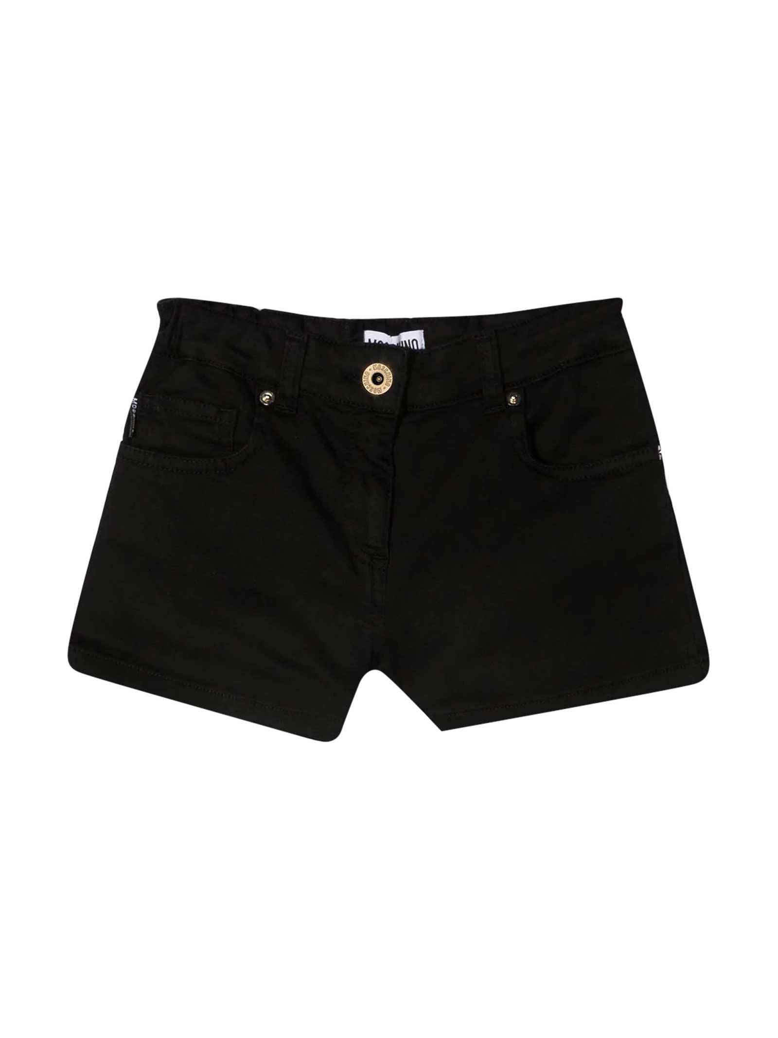 Moschino Black Teen Shorts