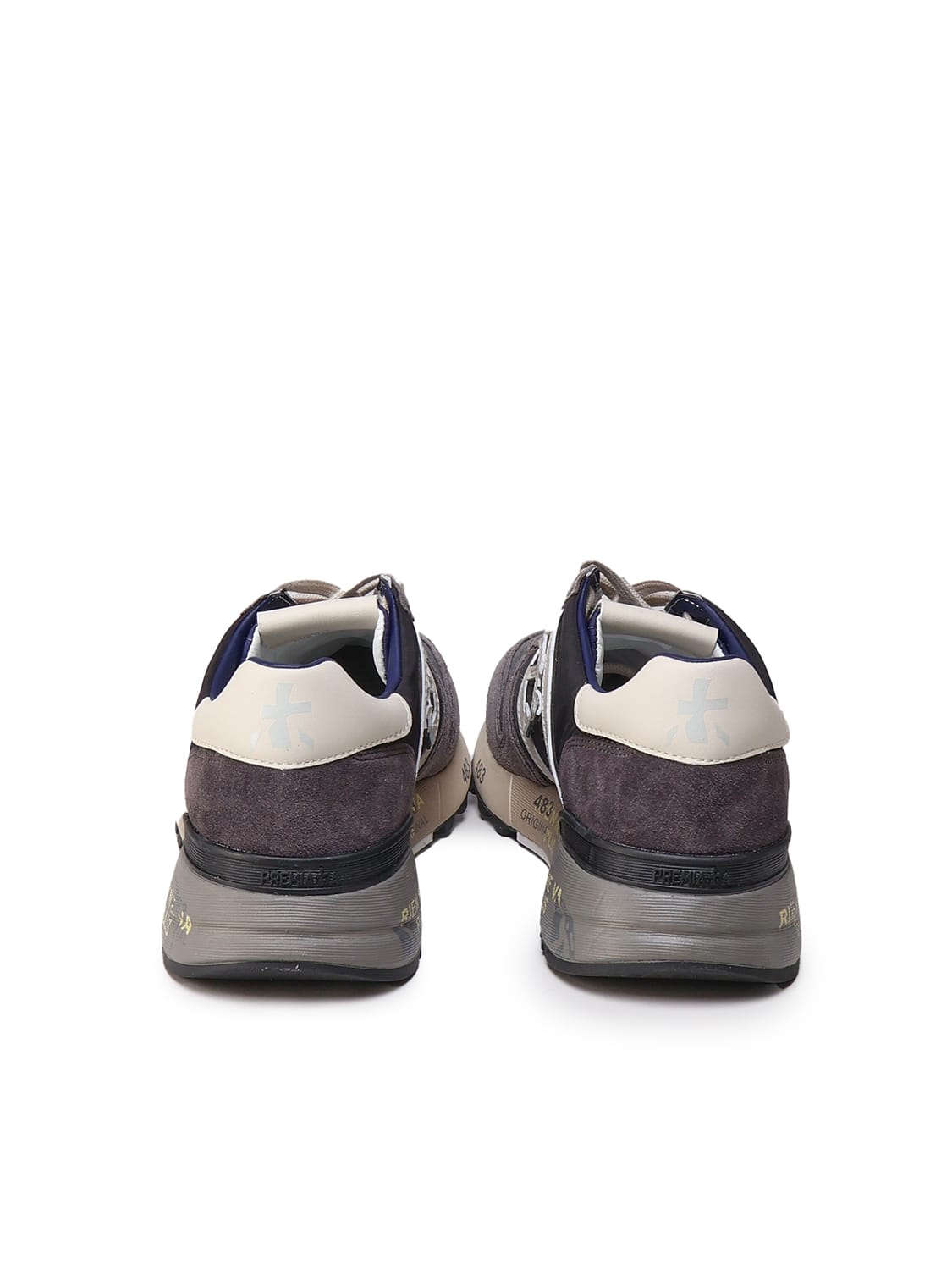 Shop Premiata Sneakers Lander In Grey