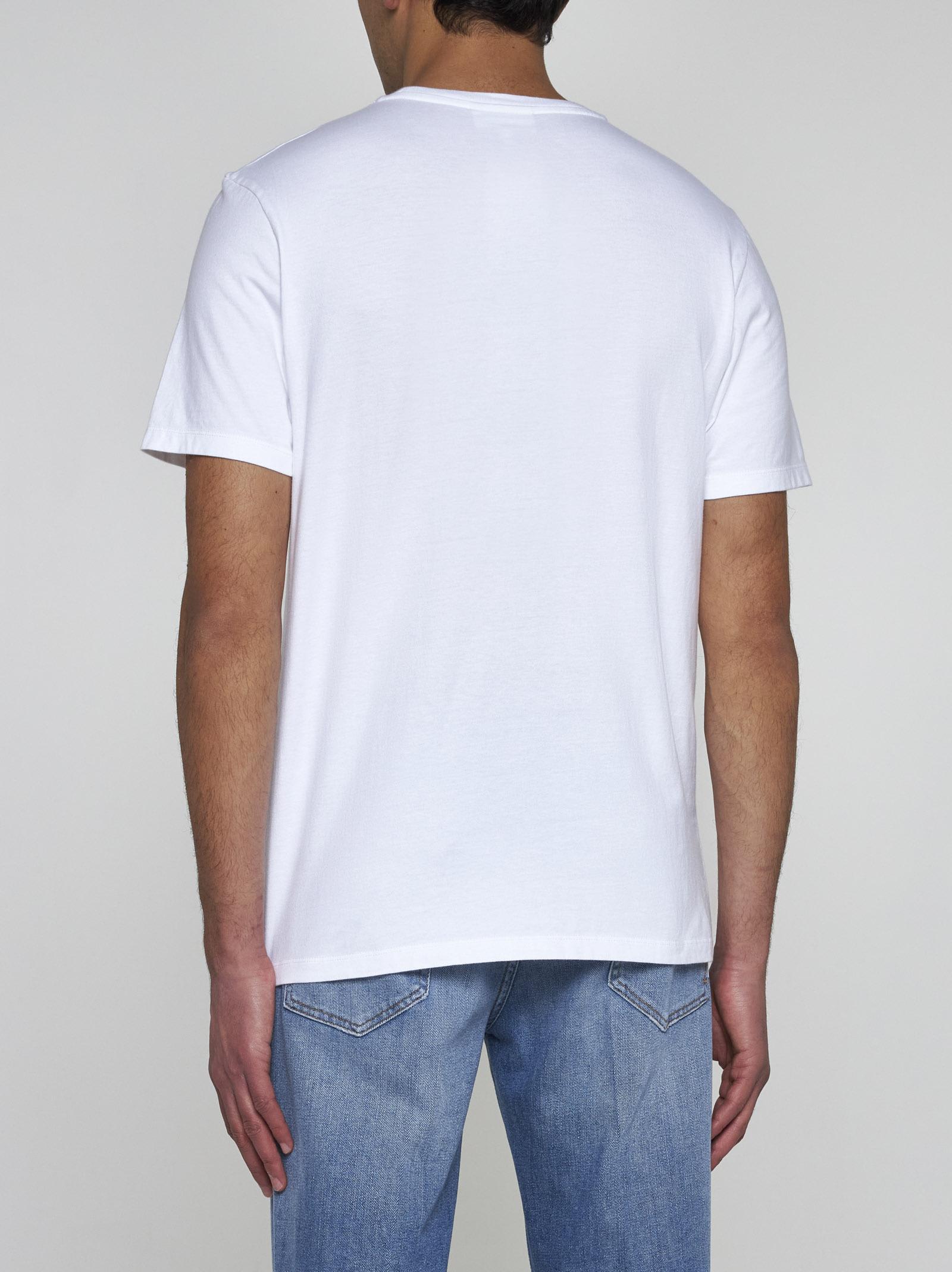 Shop Maison Kitsuné Fox Head Patch Cotton T-shirt In White