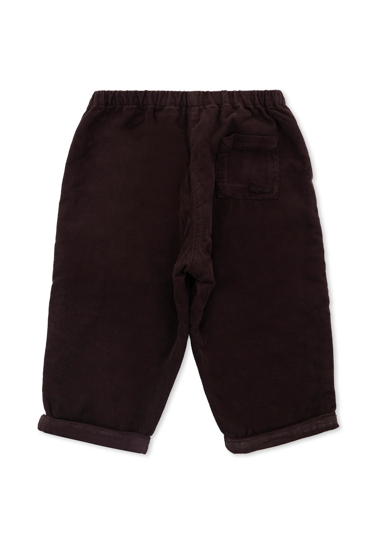 Bonpoint Brown Trousers For Baby Boy With Logo In Brown