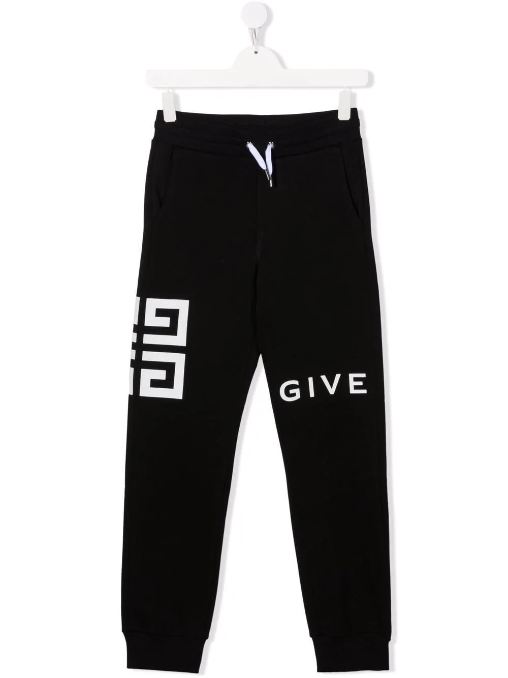Kids Black Joggers With Givenchy 4g Print