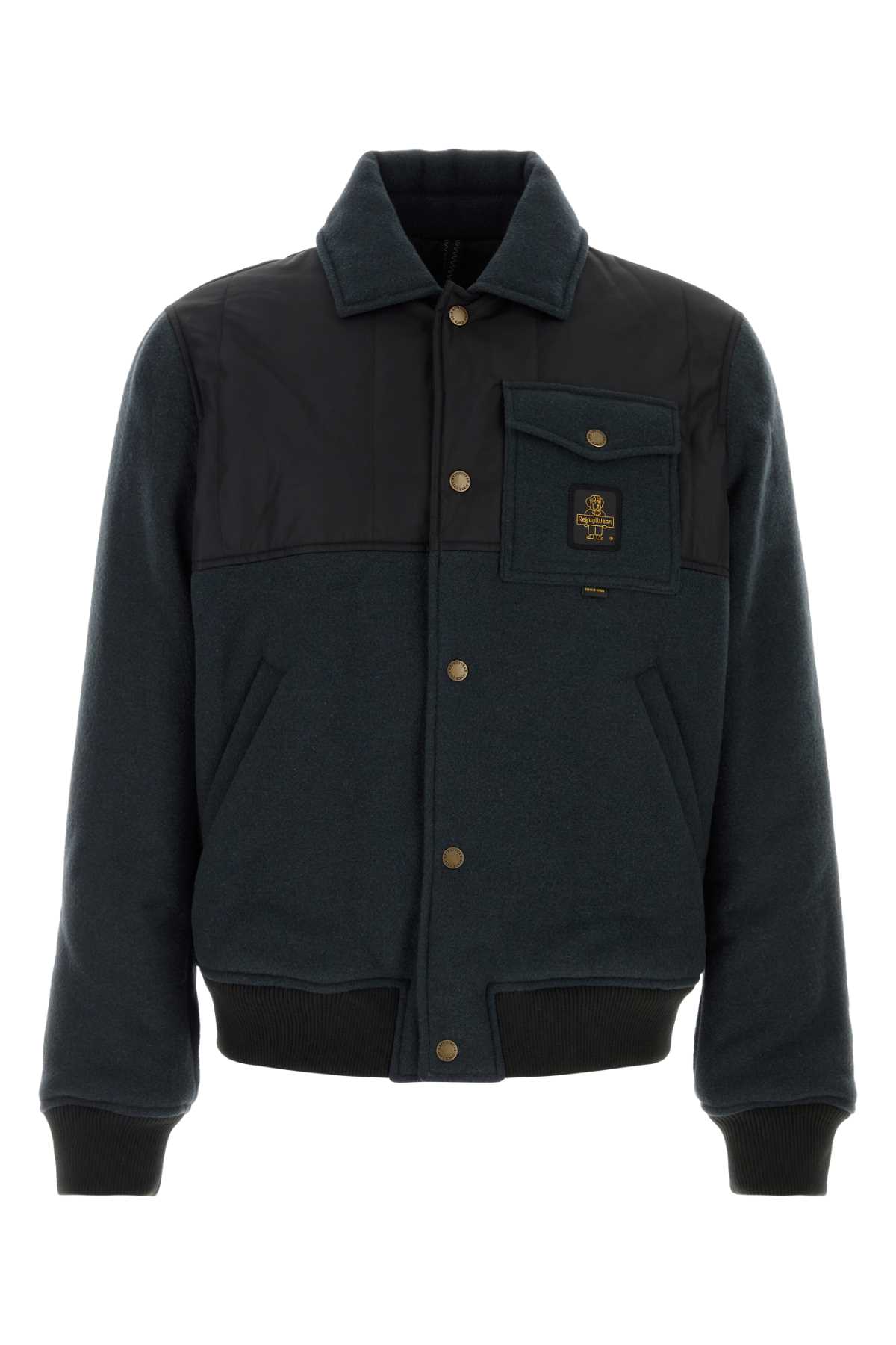 Refrigiwear Midnight Blue Nylon Dorian Padded Jacket Refrigiwear Midnight Blue Nylon Dorian Padded Jacket