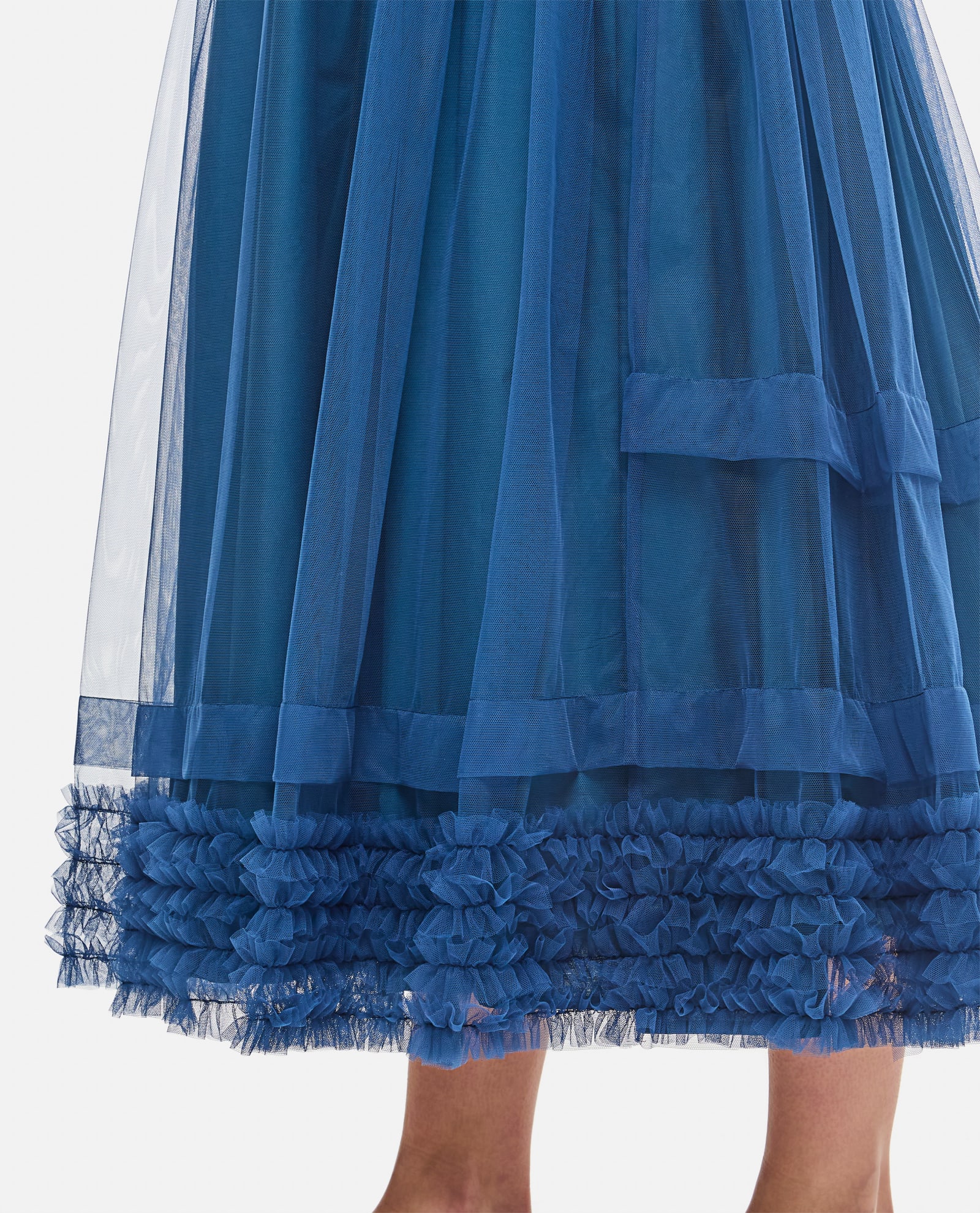 Shop Molly Goddard Nova Midi Dress In Blue