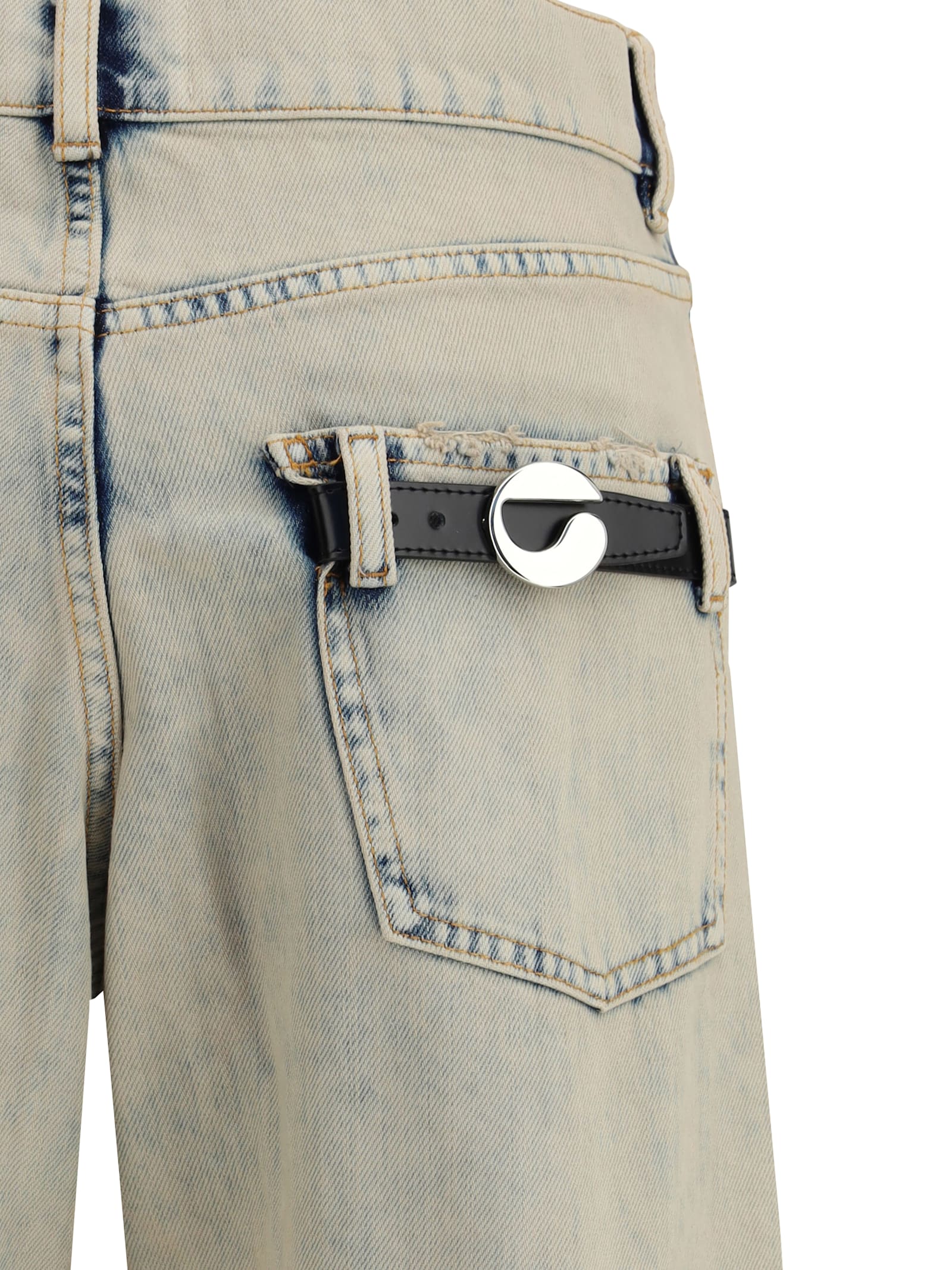 Coperni Boyfriend Jeans In Unique Greige Cotton Denim