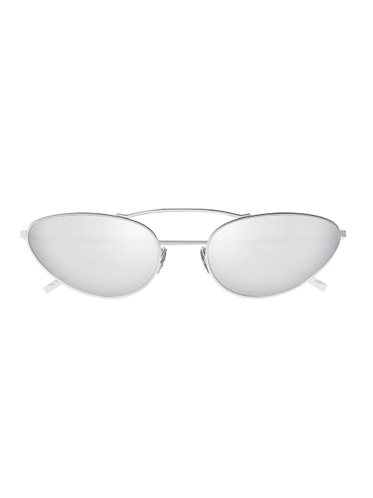 Shop Saint Laurent Sl 538 Sunglasses In Silver Silver Silver