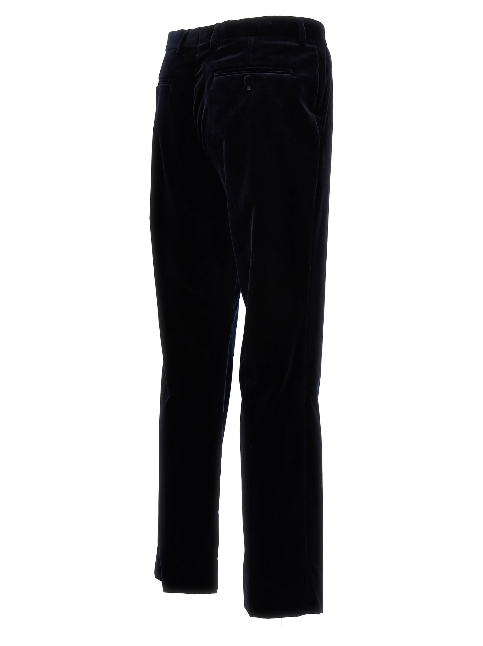 Shop Gucci Velvet Pants In Blue