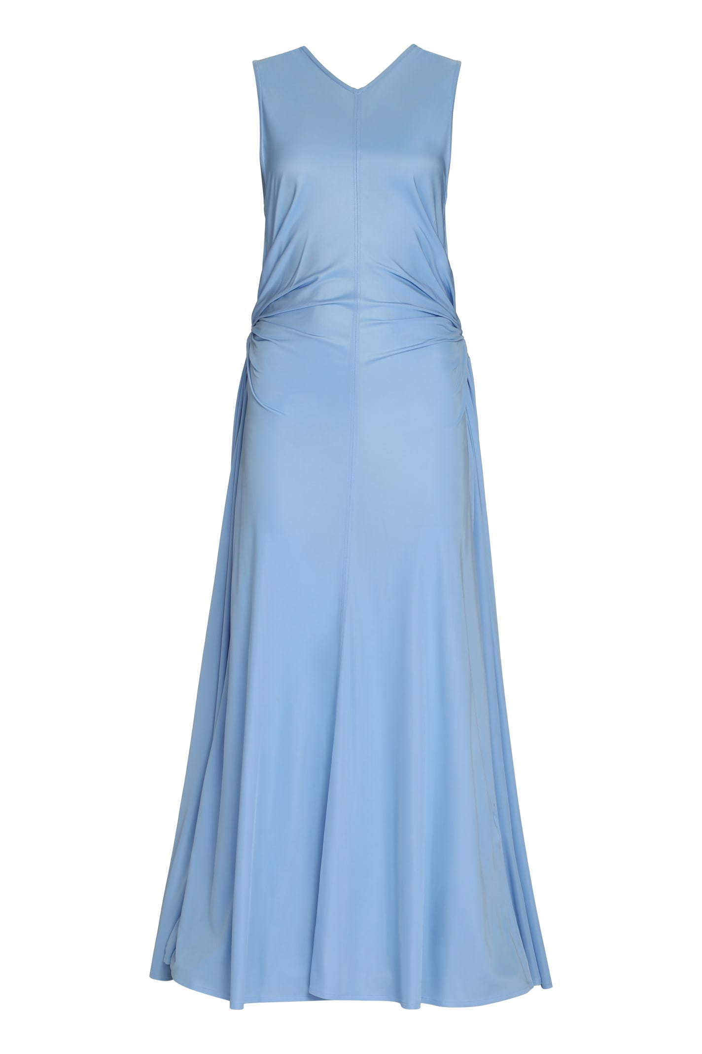 Bottega Veneta Jersey Dress In Light Blue
