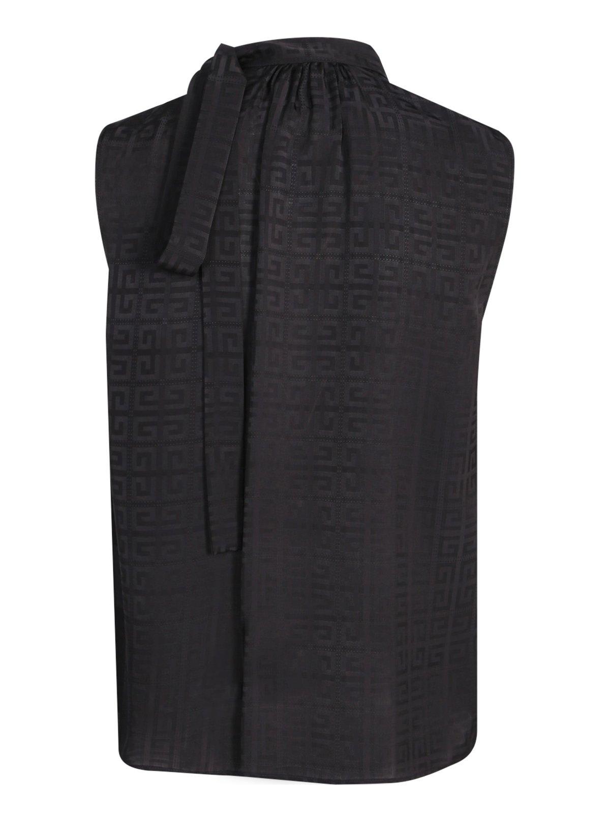 Shop Givenchy 4g Pattern Jacquard Sleeveless Top In Black