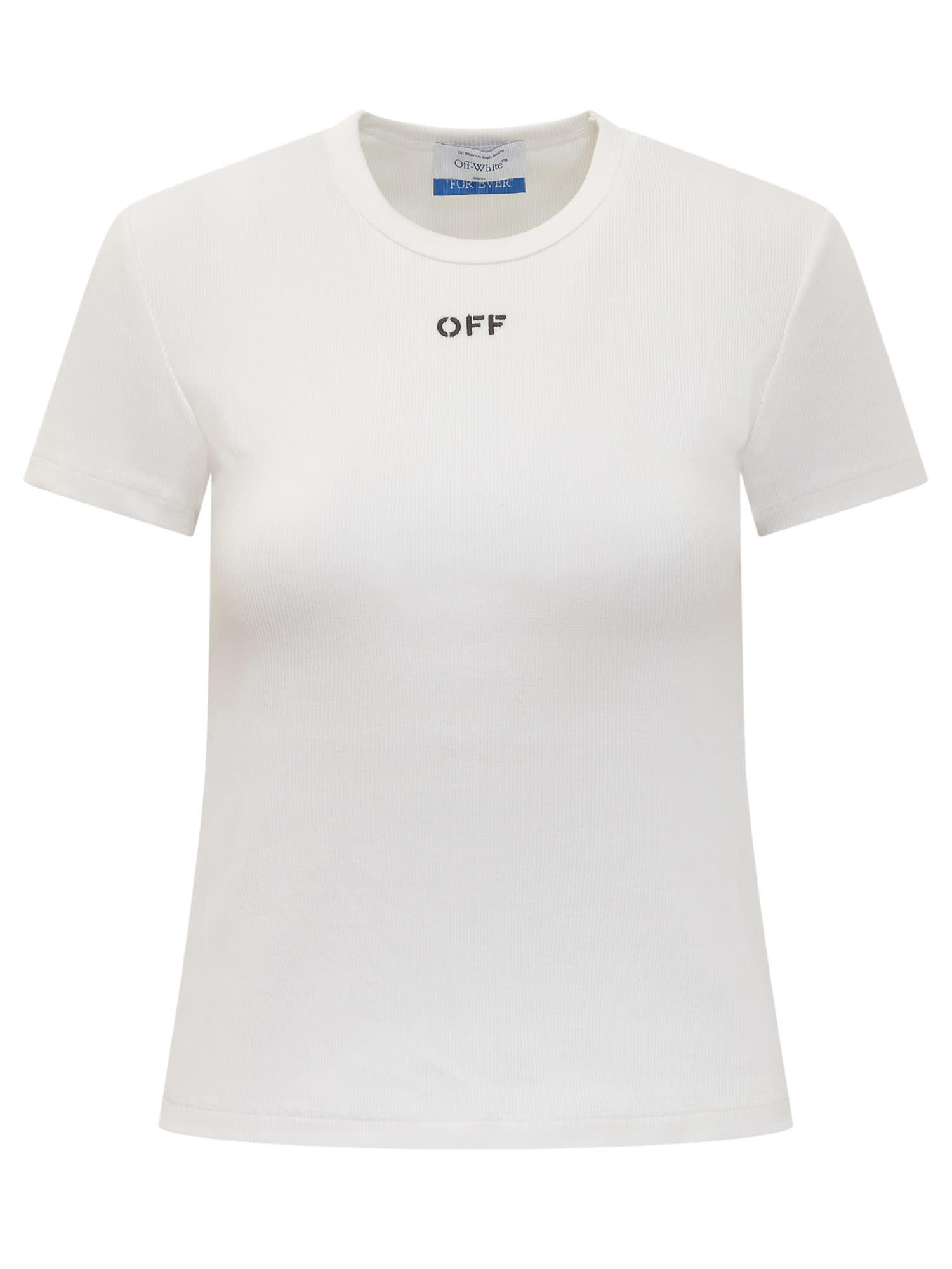 Shop Off-white Off Logo T-shirt In White Black