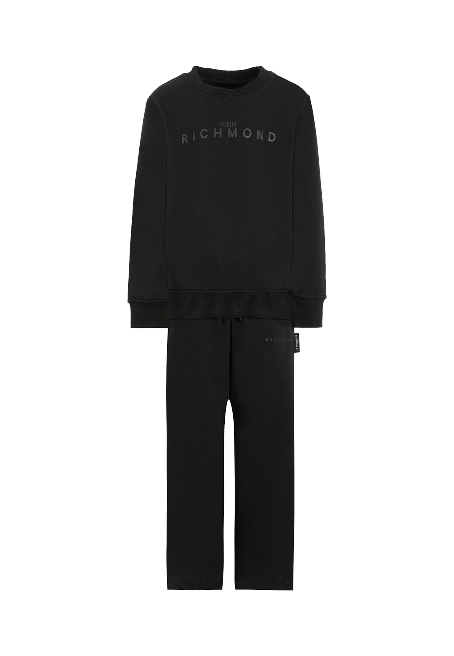 Richmond Black Suit For Boy With Logo In Black