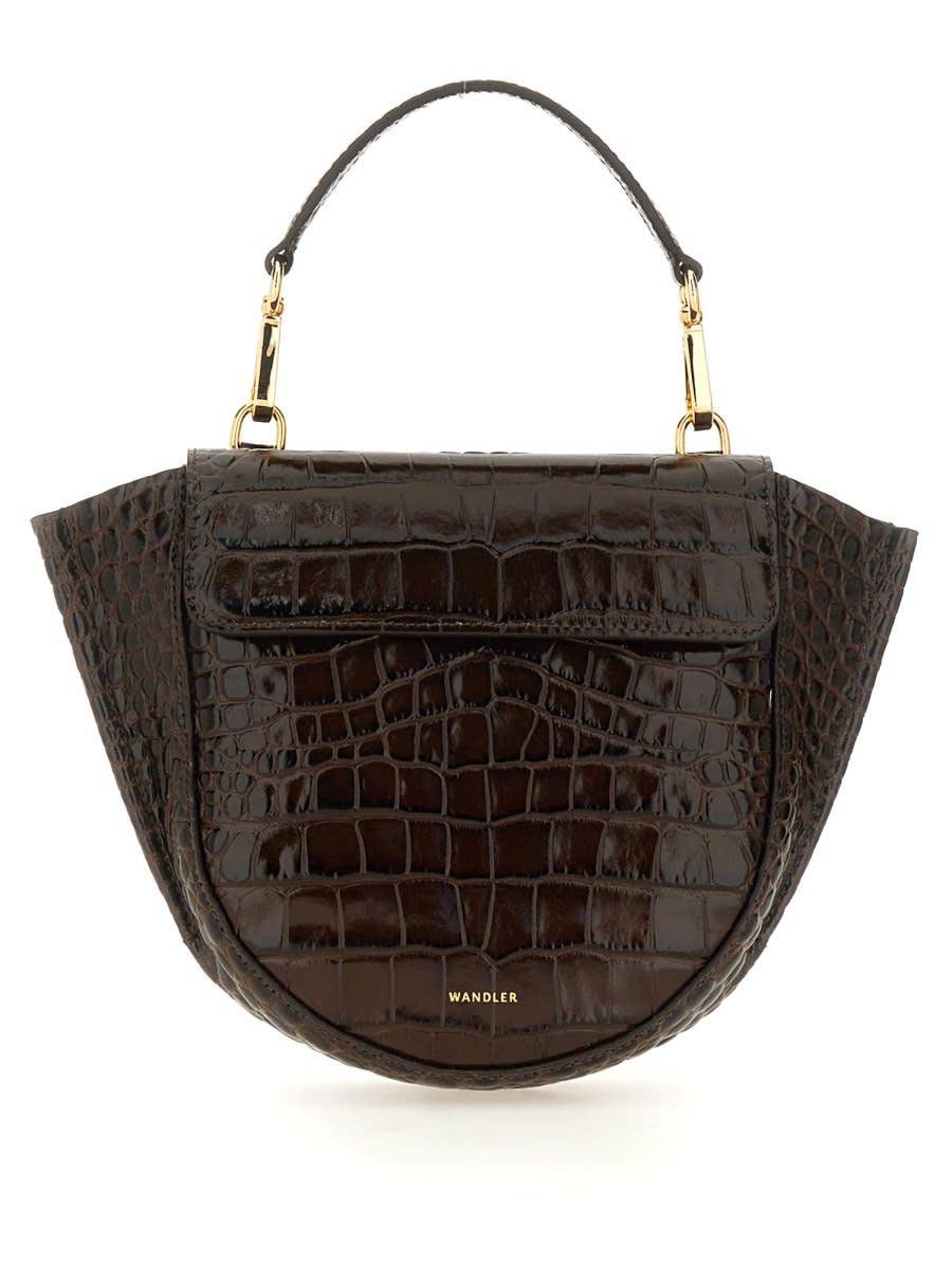 Shop Wandler Bag Hortensia Mini In Brown