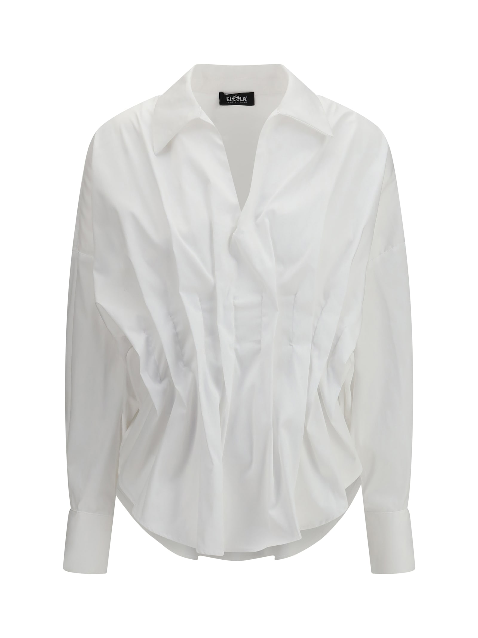 Ella Shirt With Front Ruching In Cotton