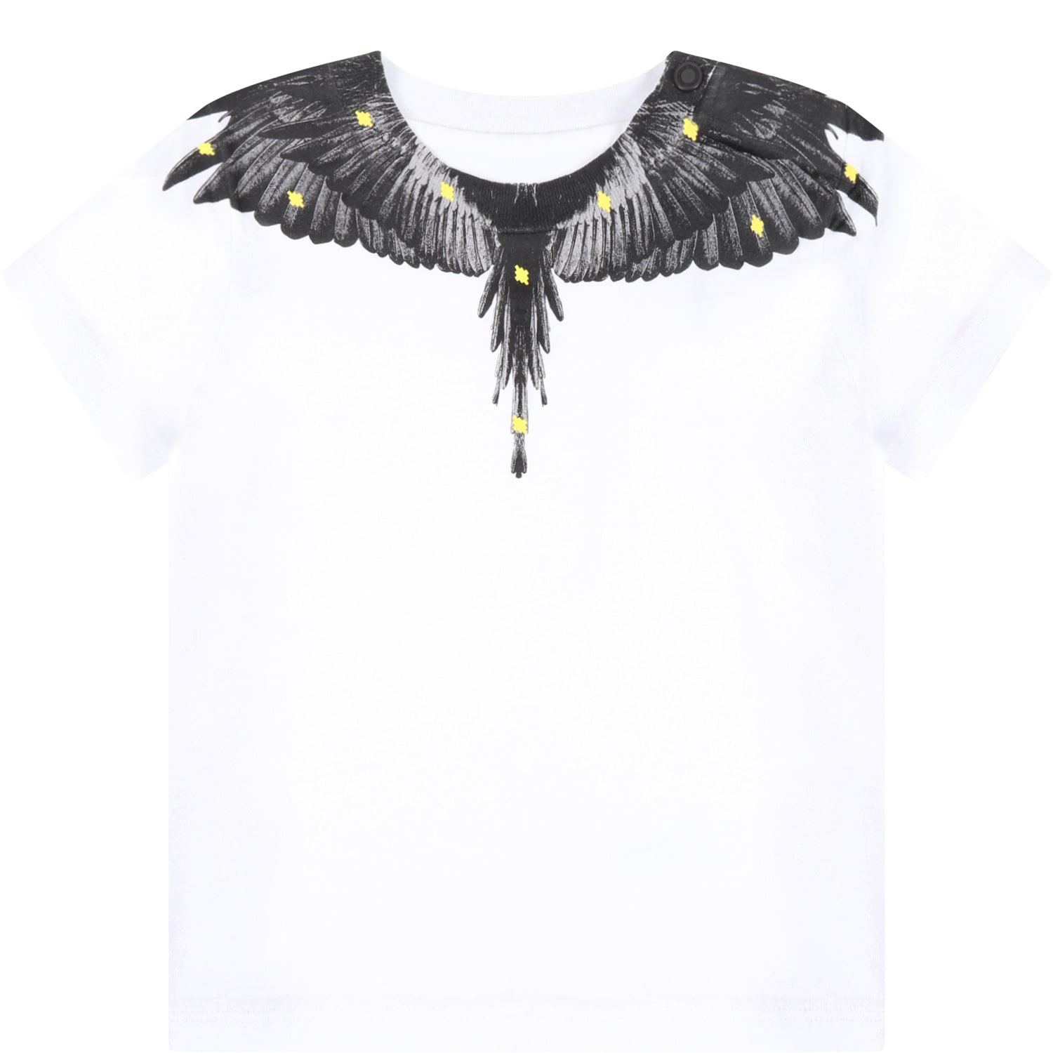 Marcelo Burlon White T-shirt For Babyboy With Wings