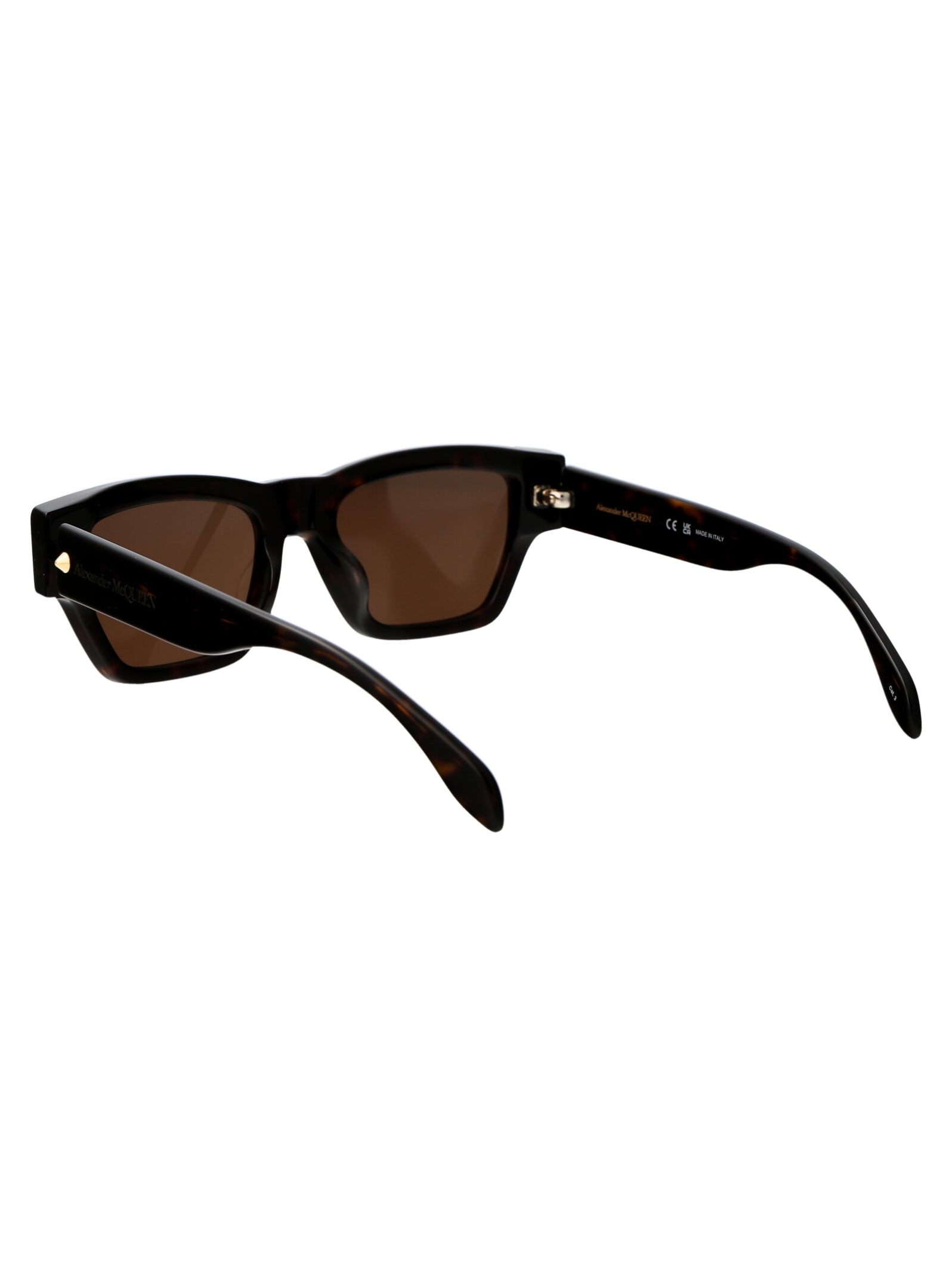 Shop Alexander Mcqueen Am0409s Sunglasses In 002 Havana Havana Brown