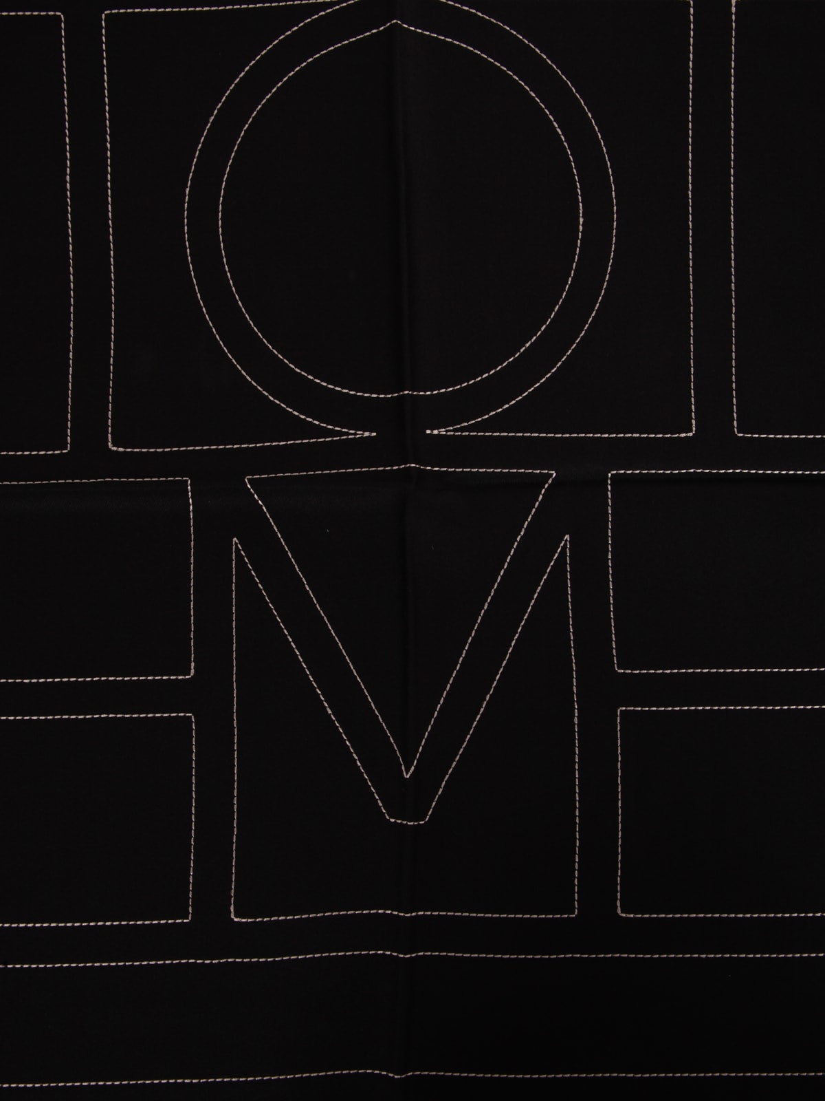Centered monogram silk scarf crème – TOTEME