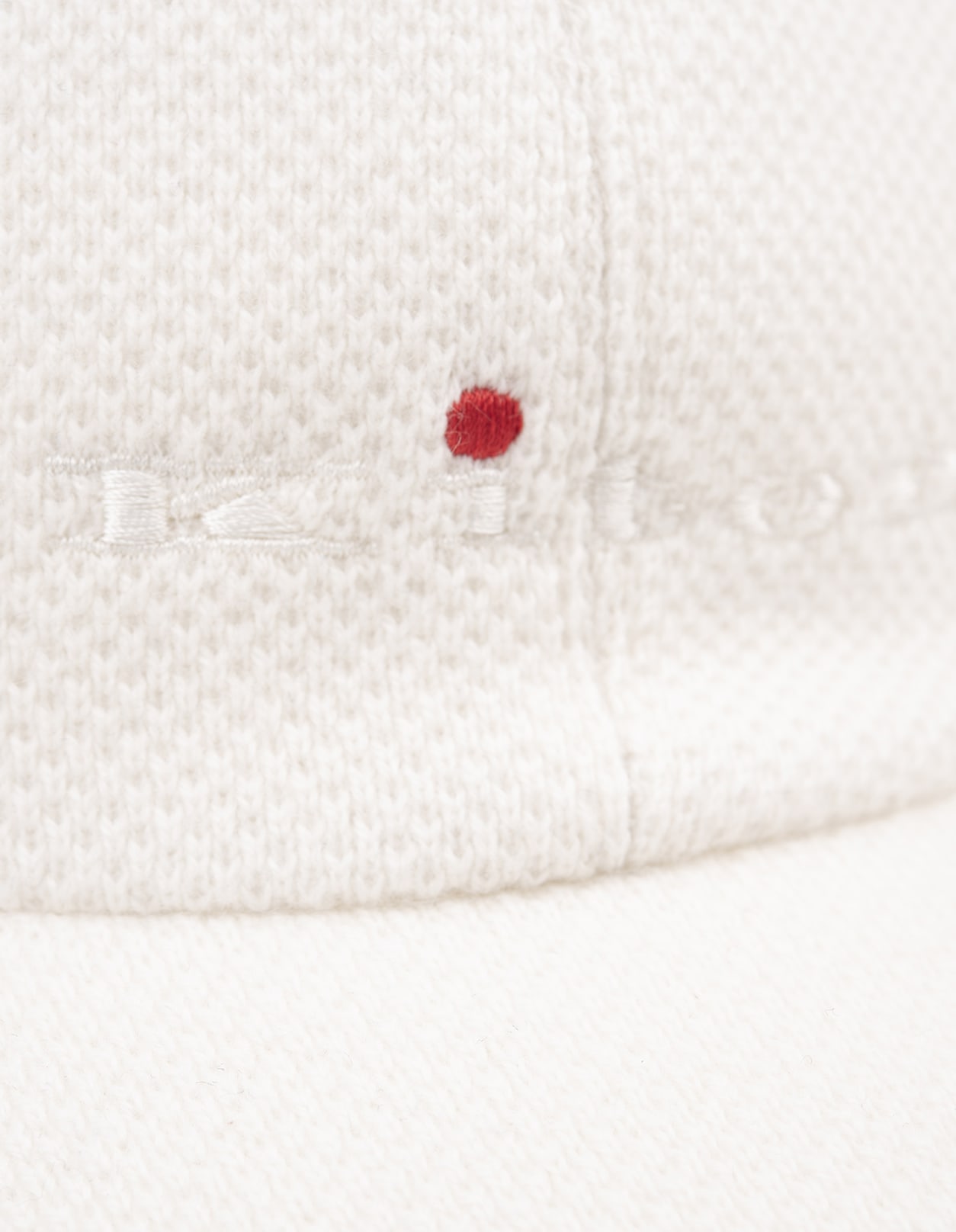 Shop Kiton White Cashmere Baseball Hat With Logo