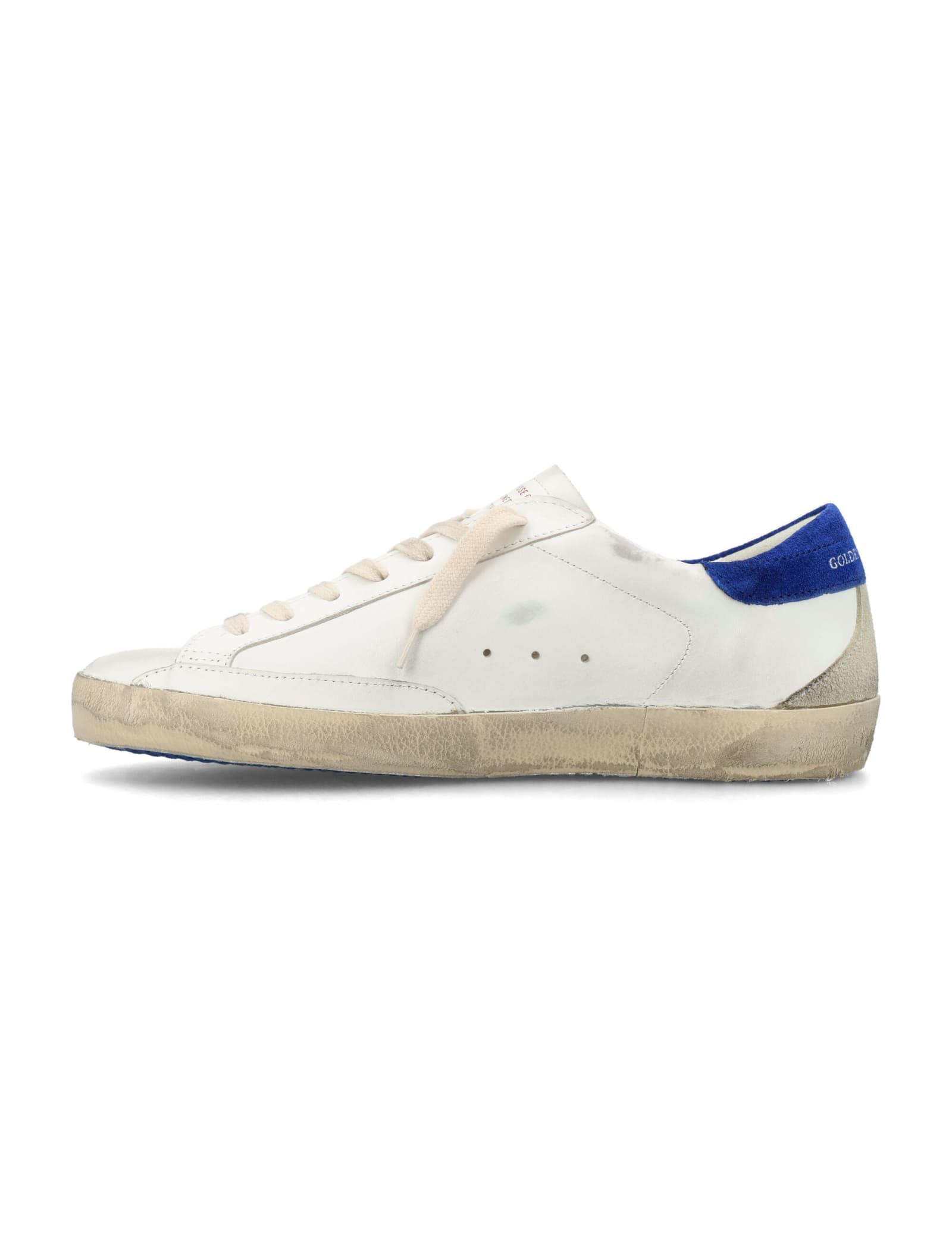 Shop Golden Goose Superstar Sneakers In White Blue