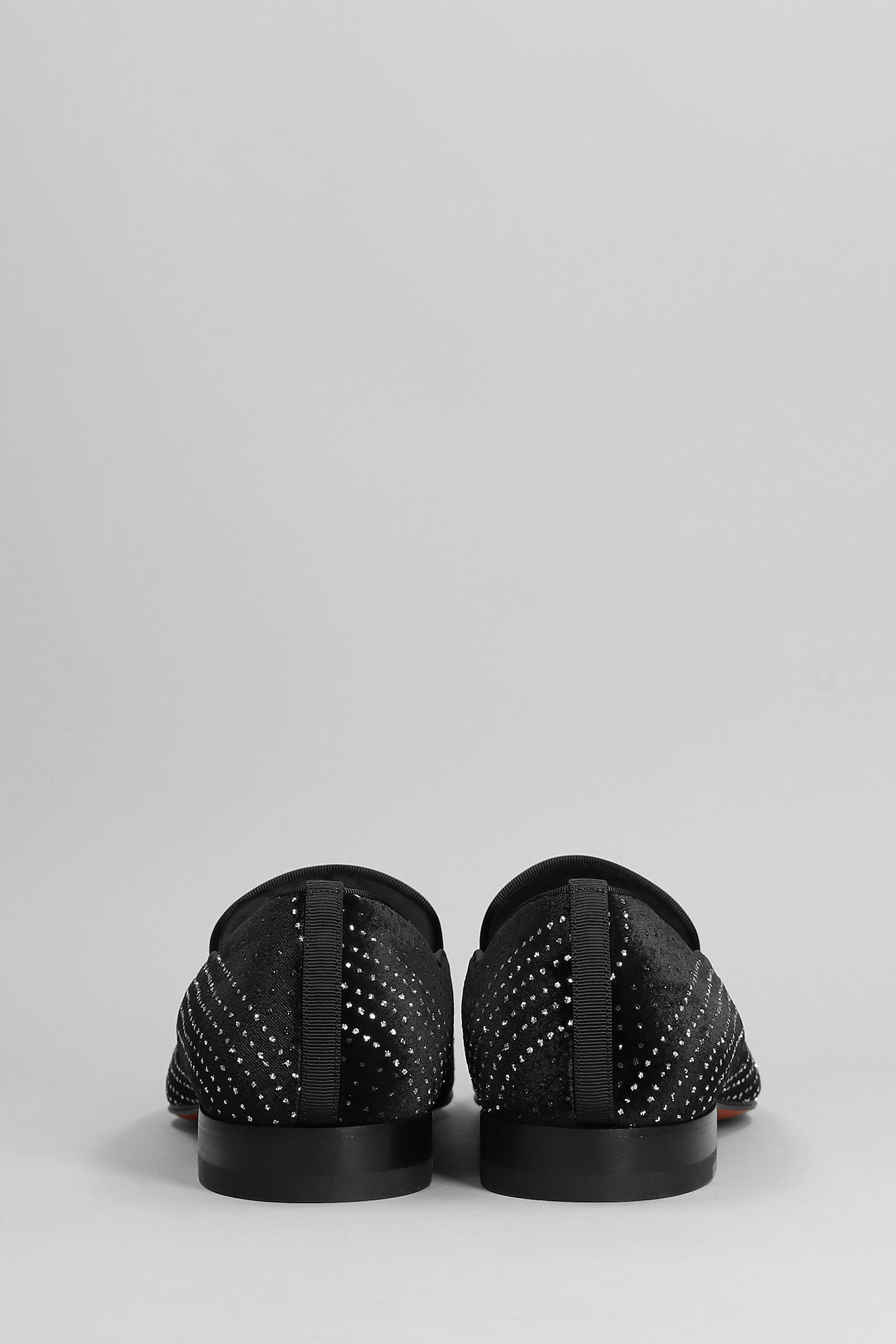 Shop Christian Louboutin Loafers In Black Velvet