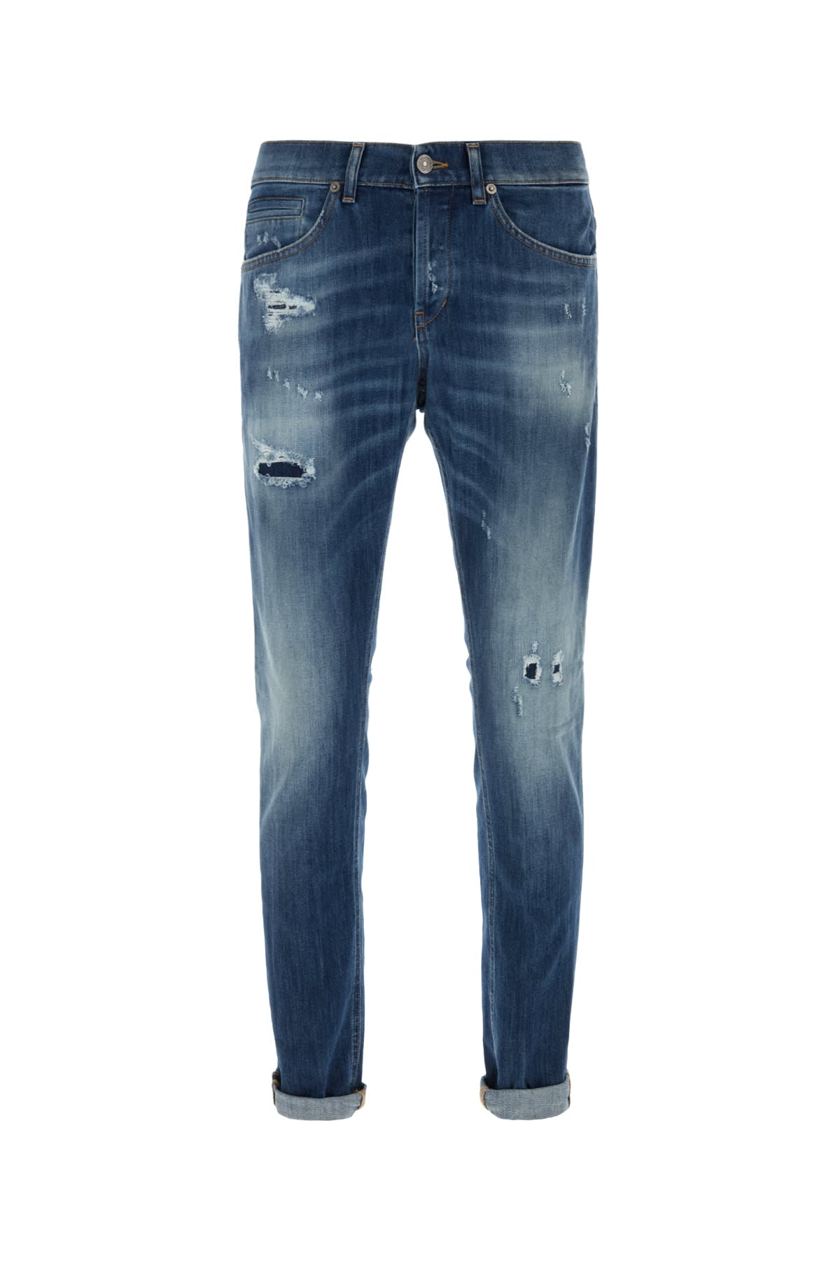 Dondup George Trousers Five-pocket Style In Blue