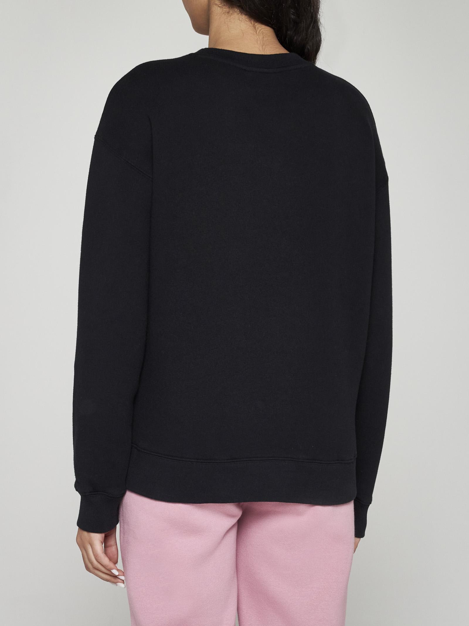 Shop Maison Kitsuné Speedy Fox Patch Cotton Sweatshirt In Black