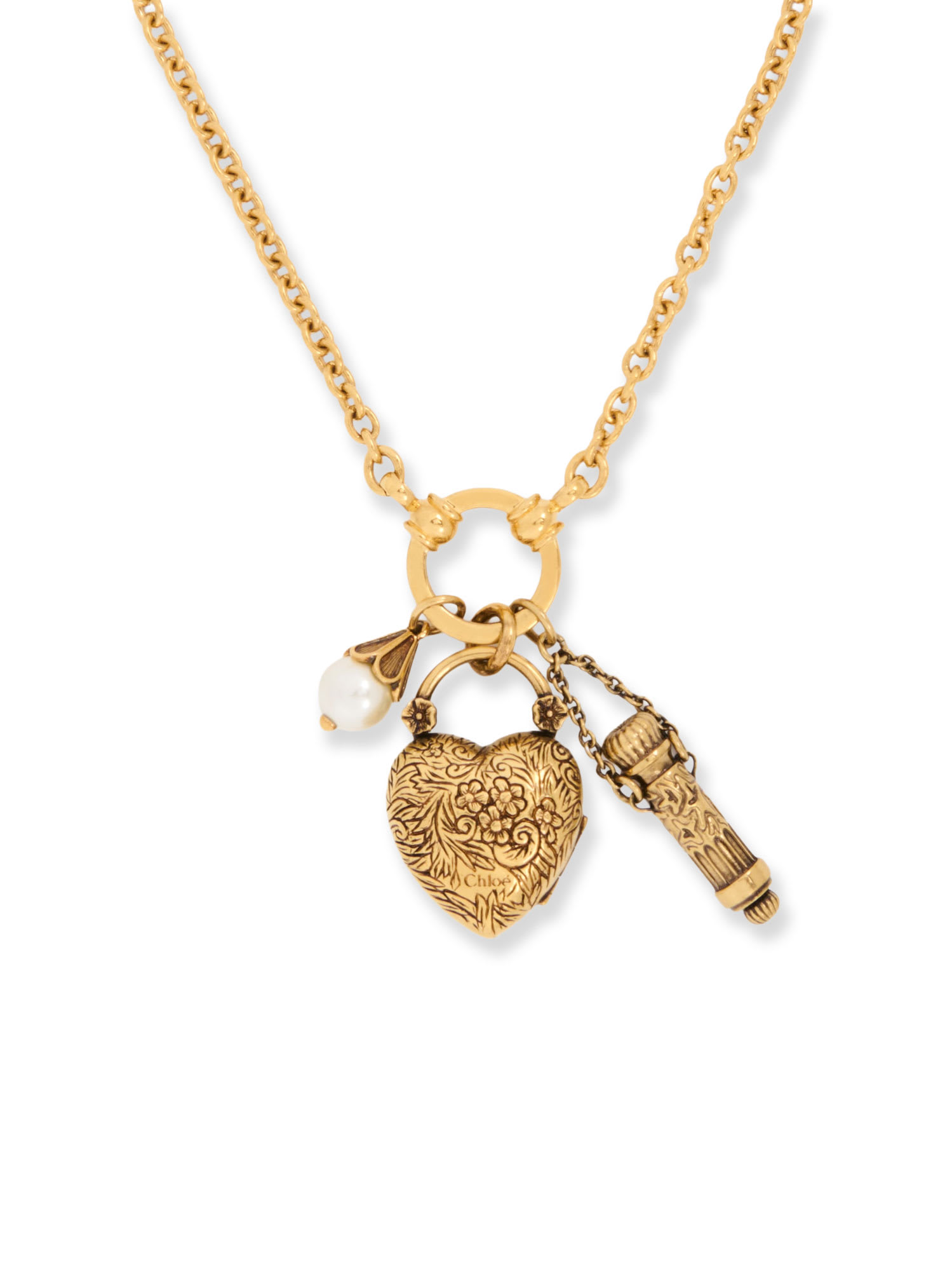 Chloé Choker Chateau Treasures Metal Necklace In Gold