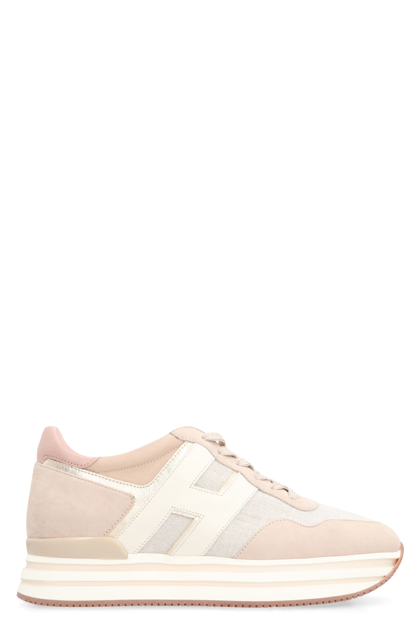 Shop Hogan Midi H222 Sneakers In Nude