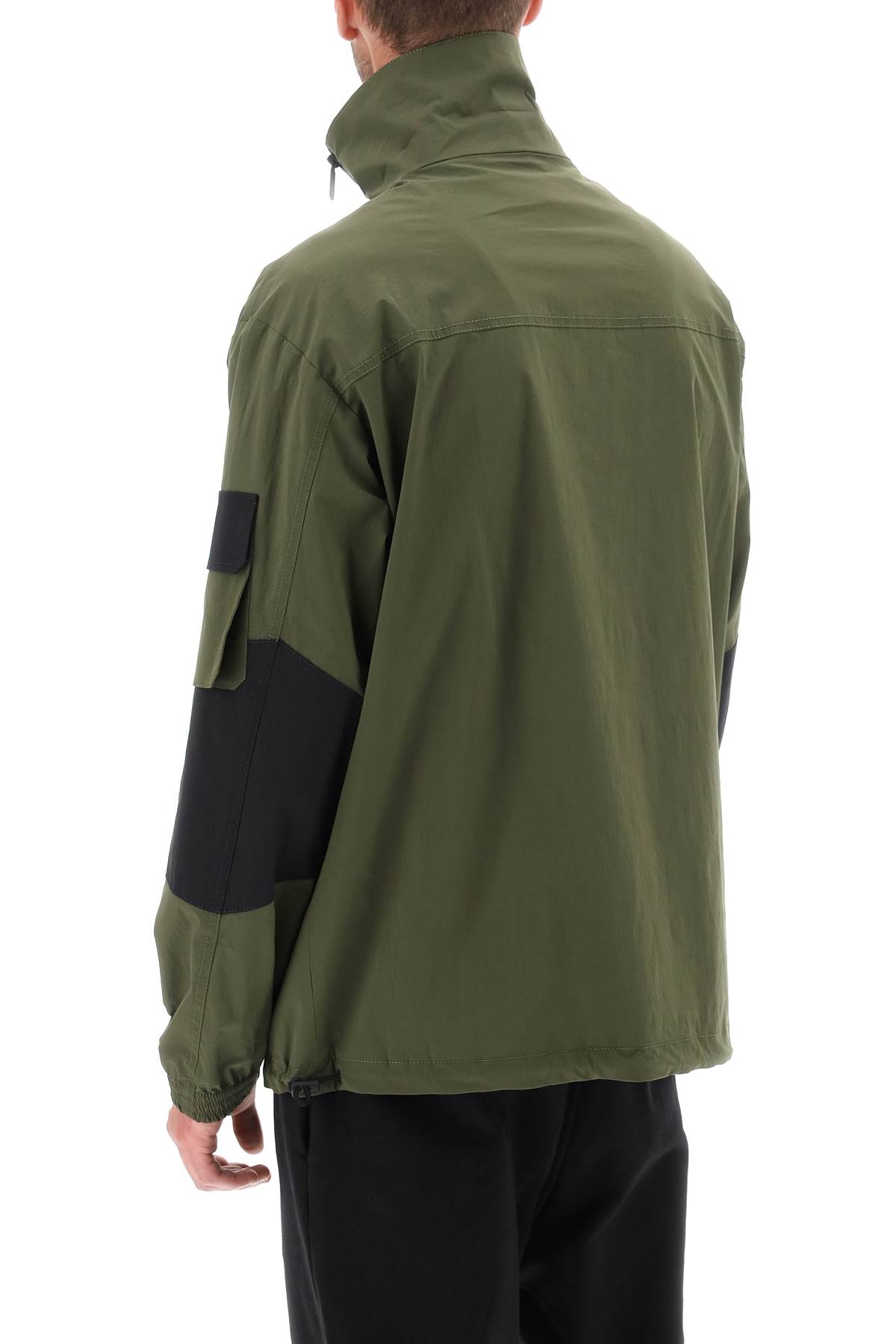Shop Dsquared2 Technical Blouson Jacket In Stretch Cotton In Olive Green (green)