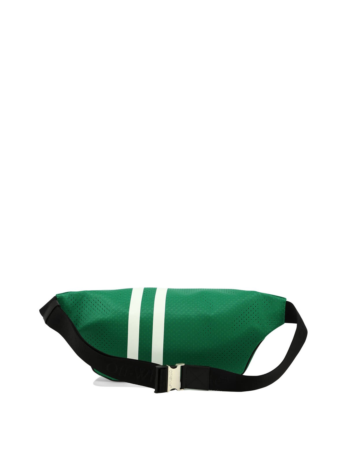 Shop Off-white Core Logo Printed Mesh Belt Bag In Green