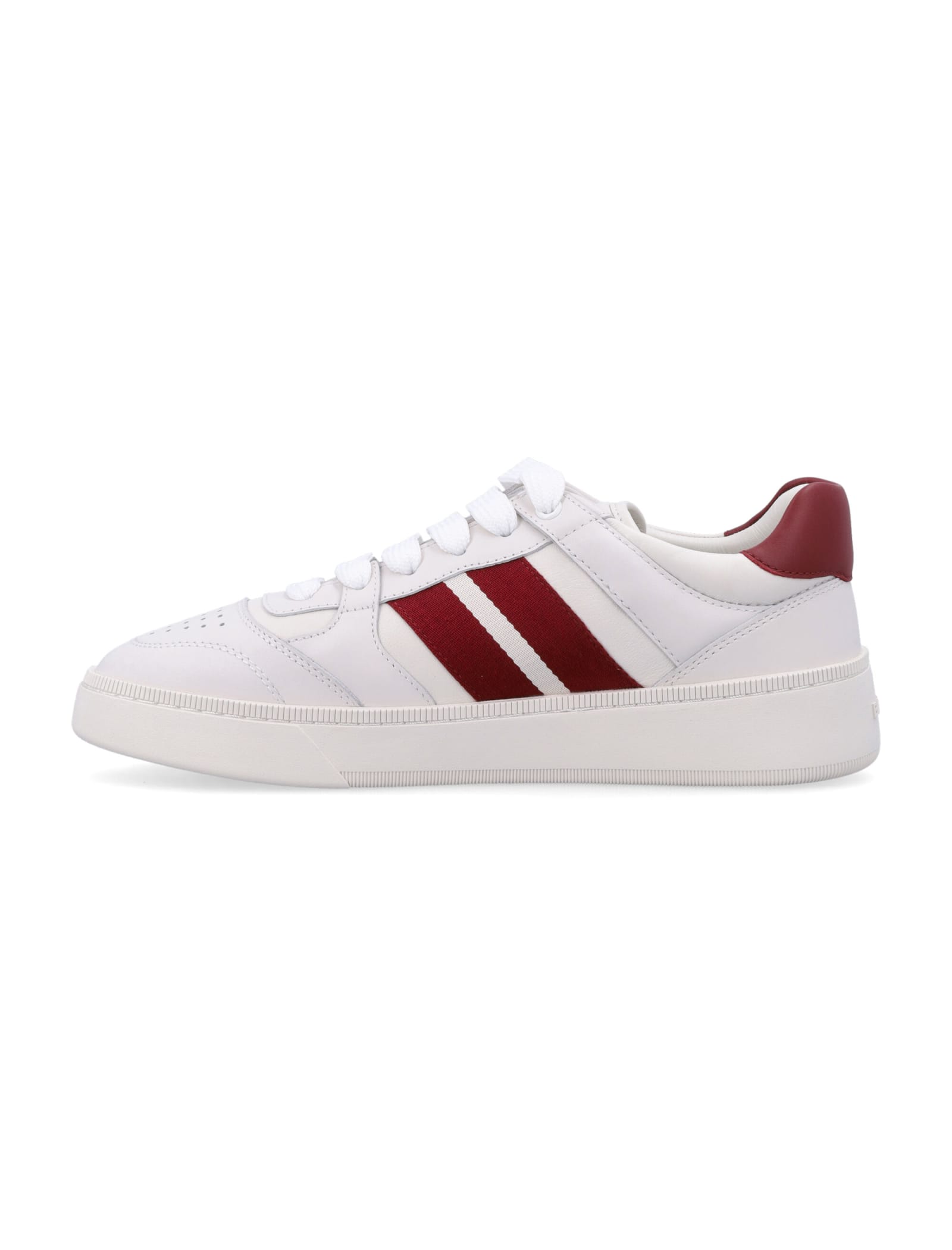 Shop Bally Rebby Sneakers In White/red