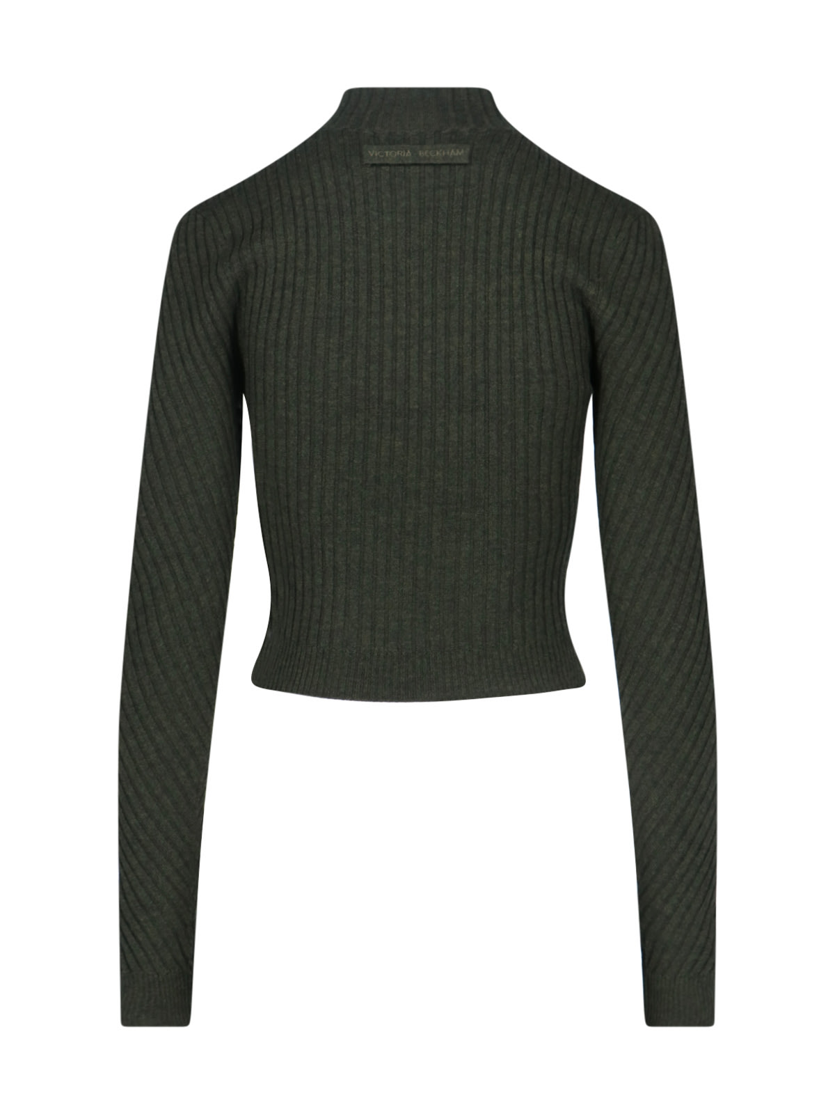 Victoria Beckham Merino Wool Sweater In Gray