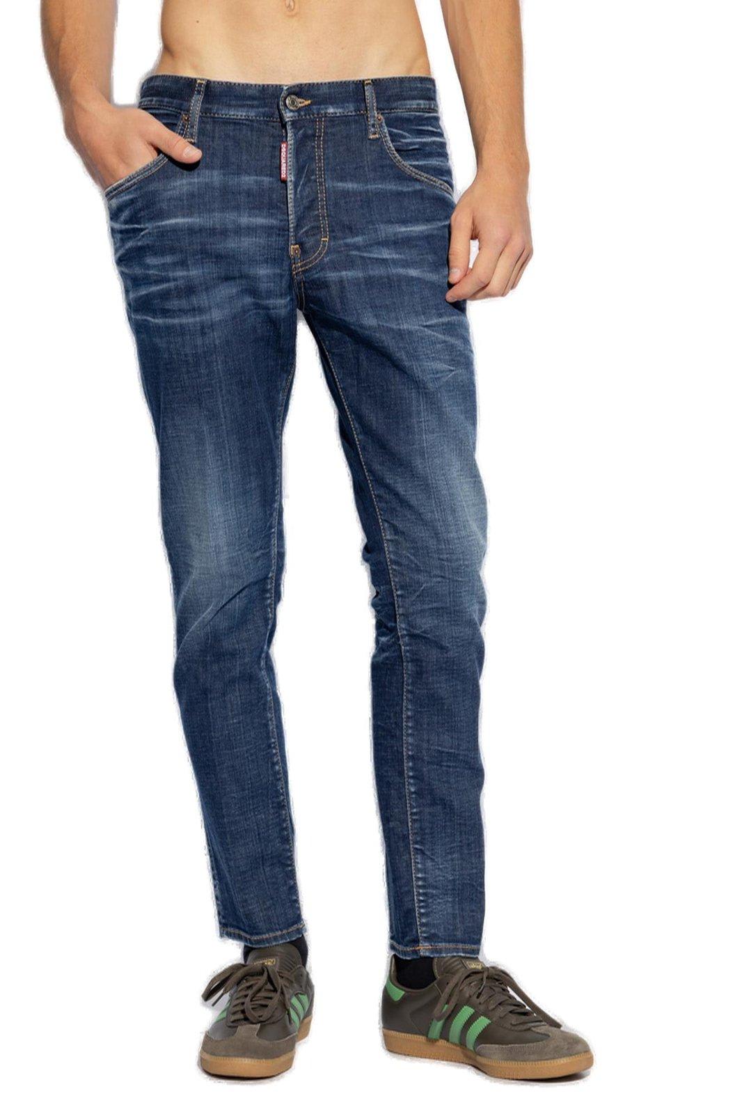 Shop Dsquared2 Dark Disco Wash Cool Guy Jeans In Blue