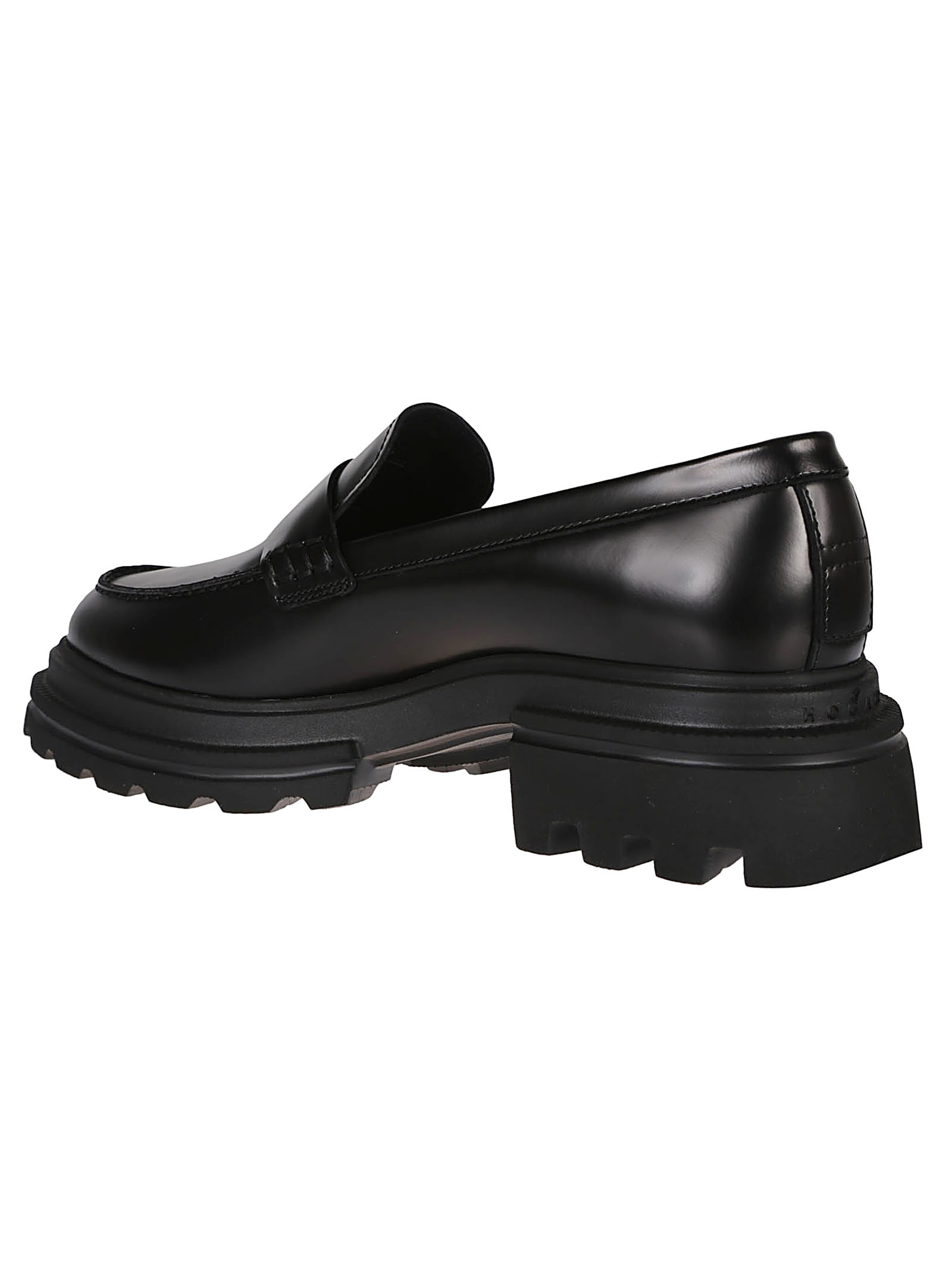 Shop Hogan H674 Loafers In Nero