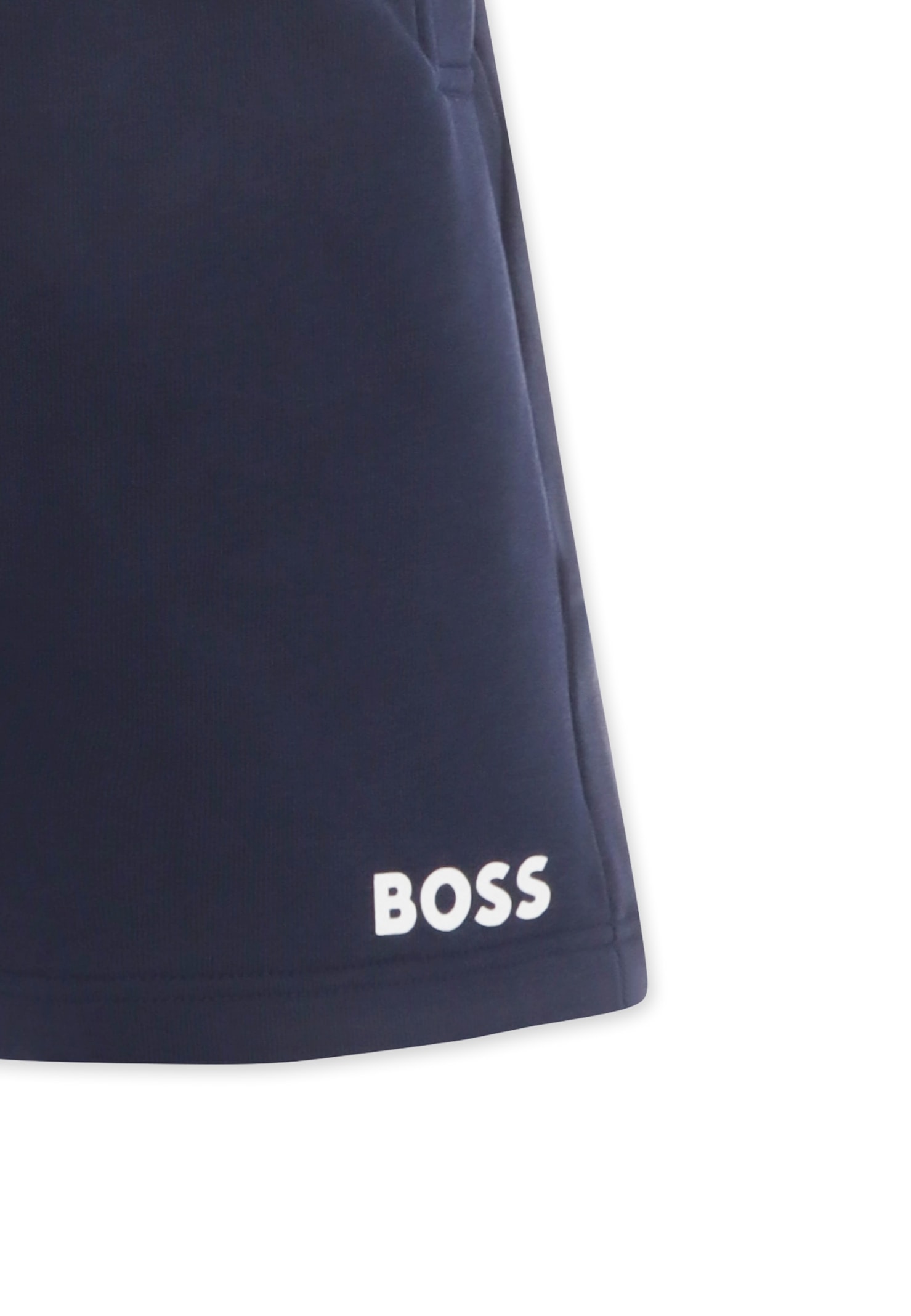 Hugo Boss Blue Shorts For Boy With Logo In Blue