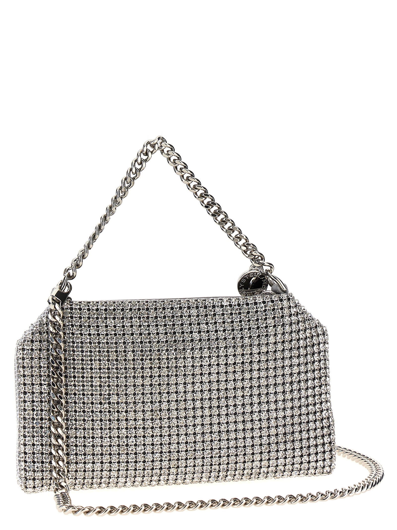 Shop Stella Mccartney Falabella Clutch In Silver