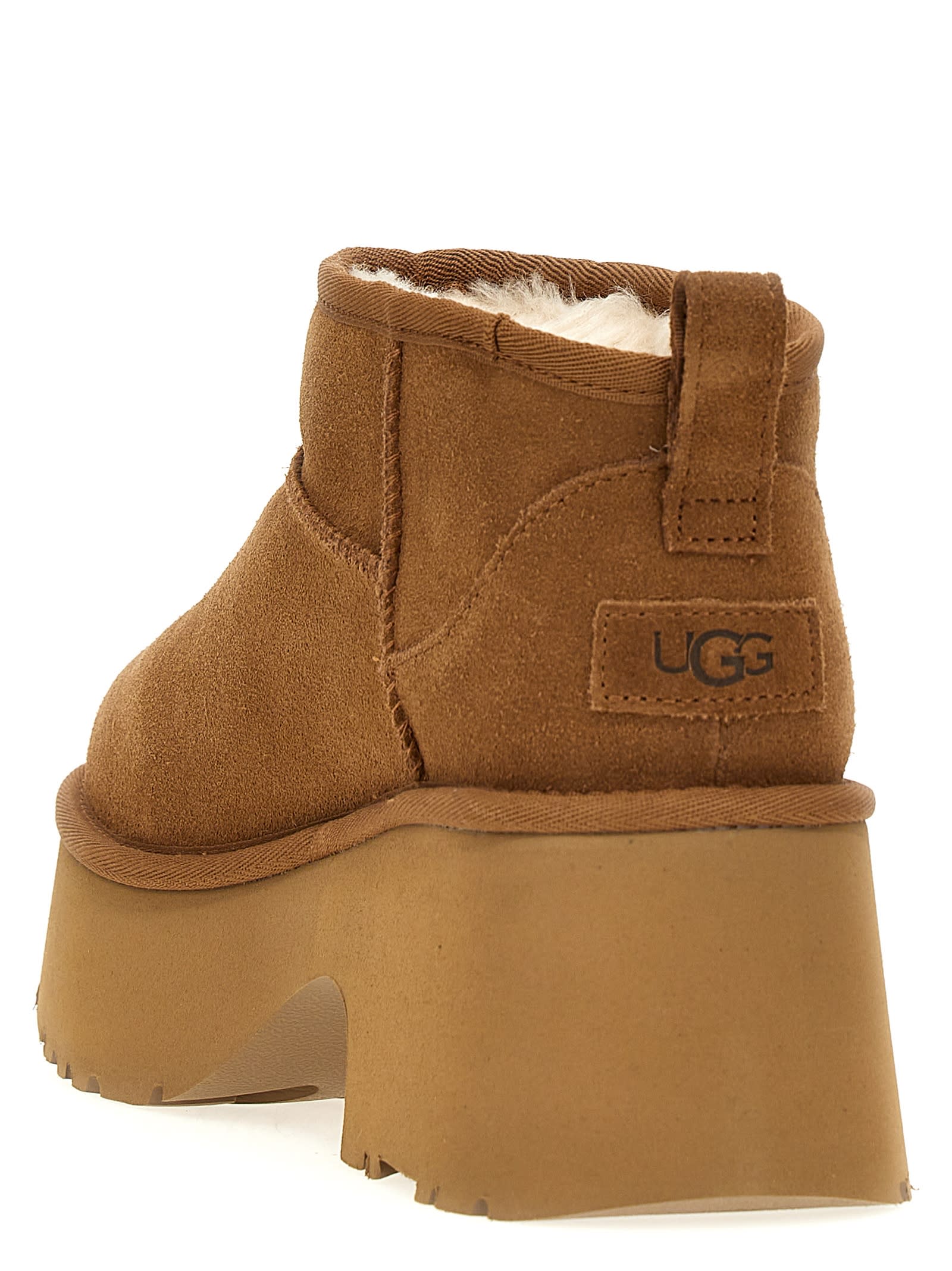 Ugg Brown 'ultra Mini New Heights' Boots In Brown