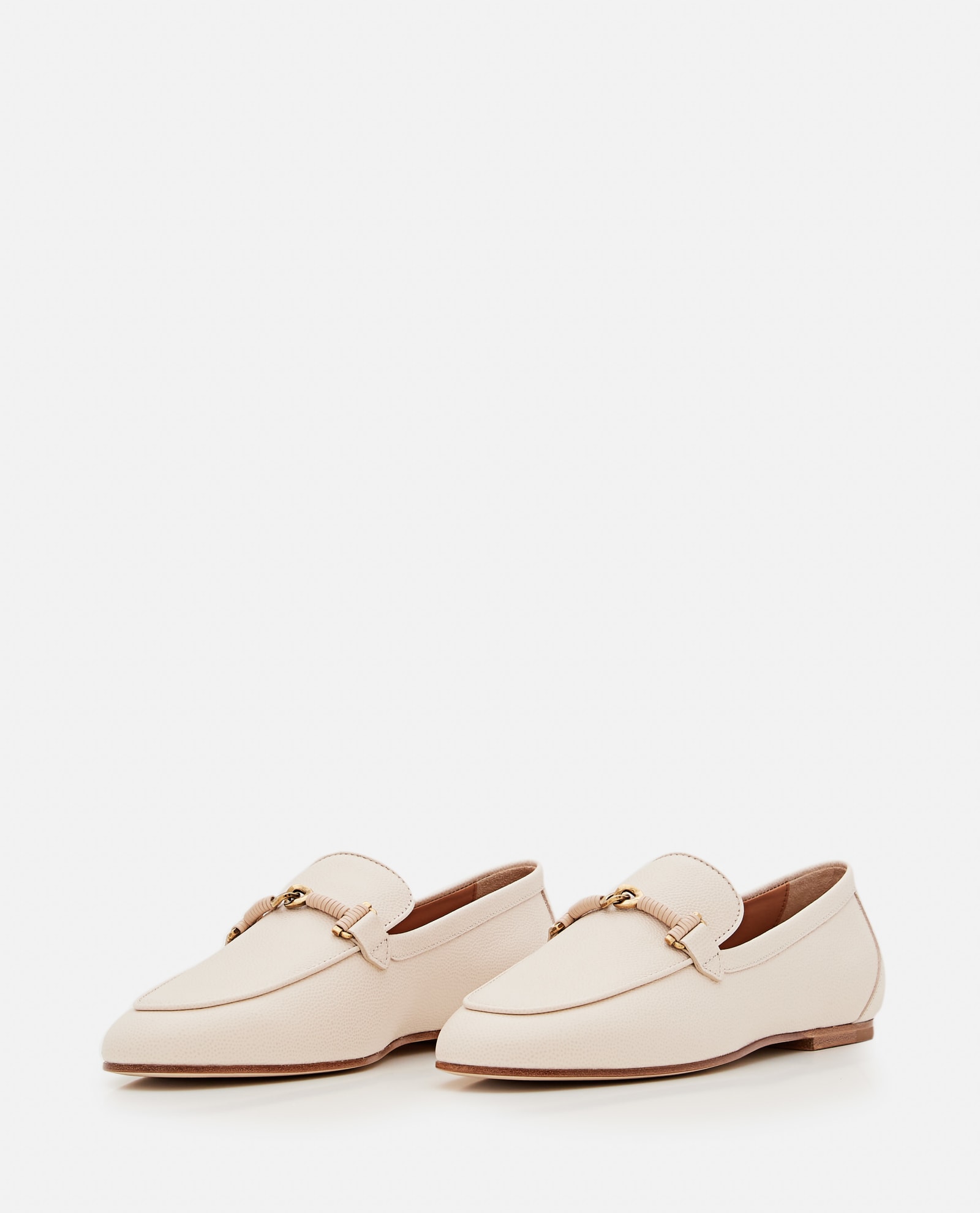 Shop Tod's Flat Leather Loafers In Pink