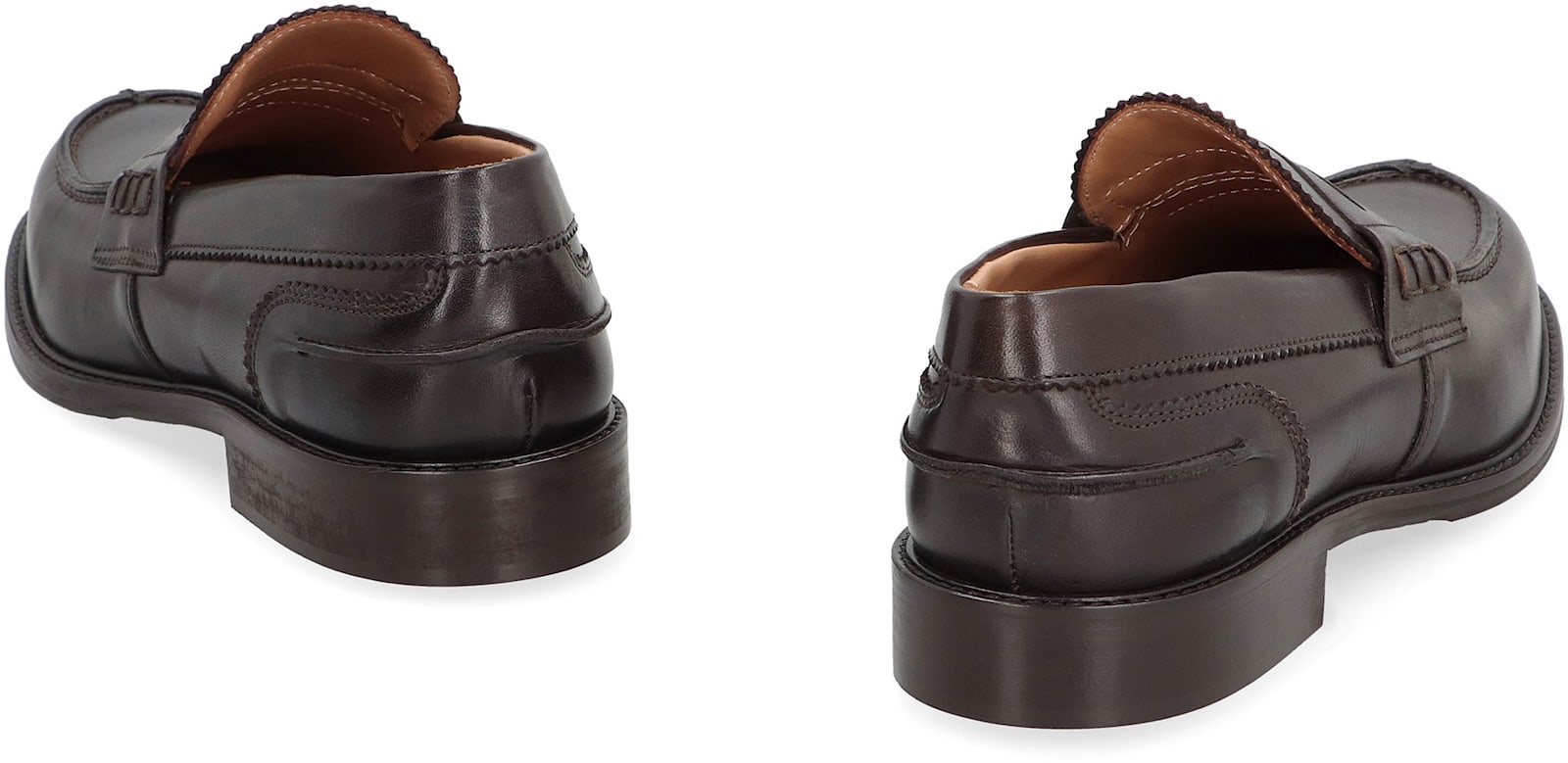 Bruno Magli Calfskin Loafers In Brown