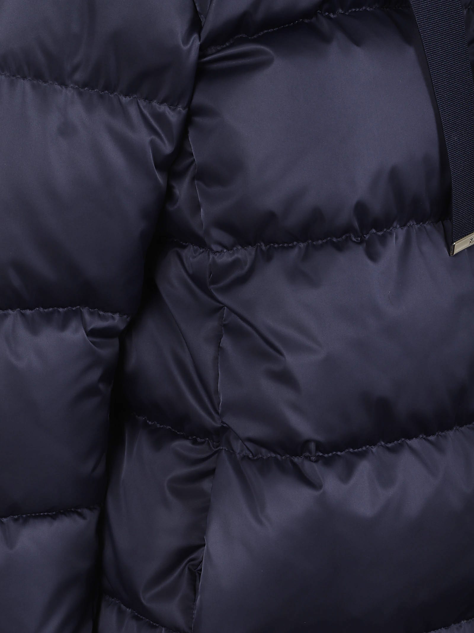 Herno Satin Cape Down Jacket In Blue