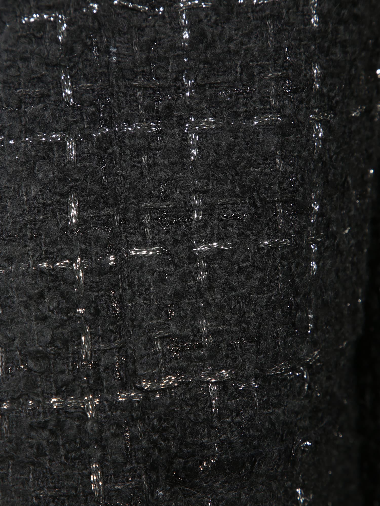 Shop Iro Black Cotton Tweed Jacket